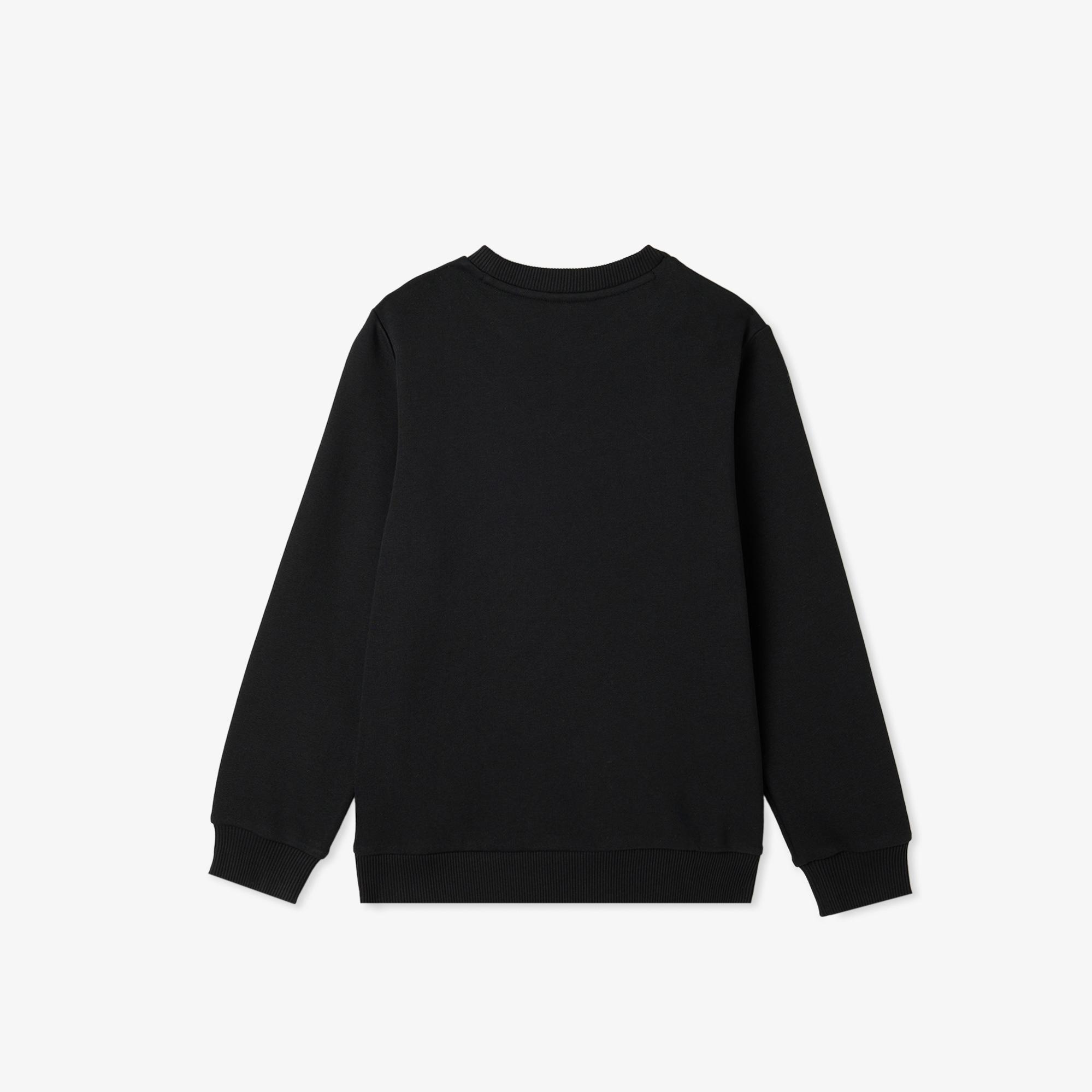 Lacoste Çocuk Bisiklet Yaka Siyah Sweatshirt