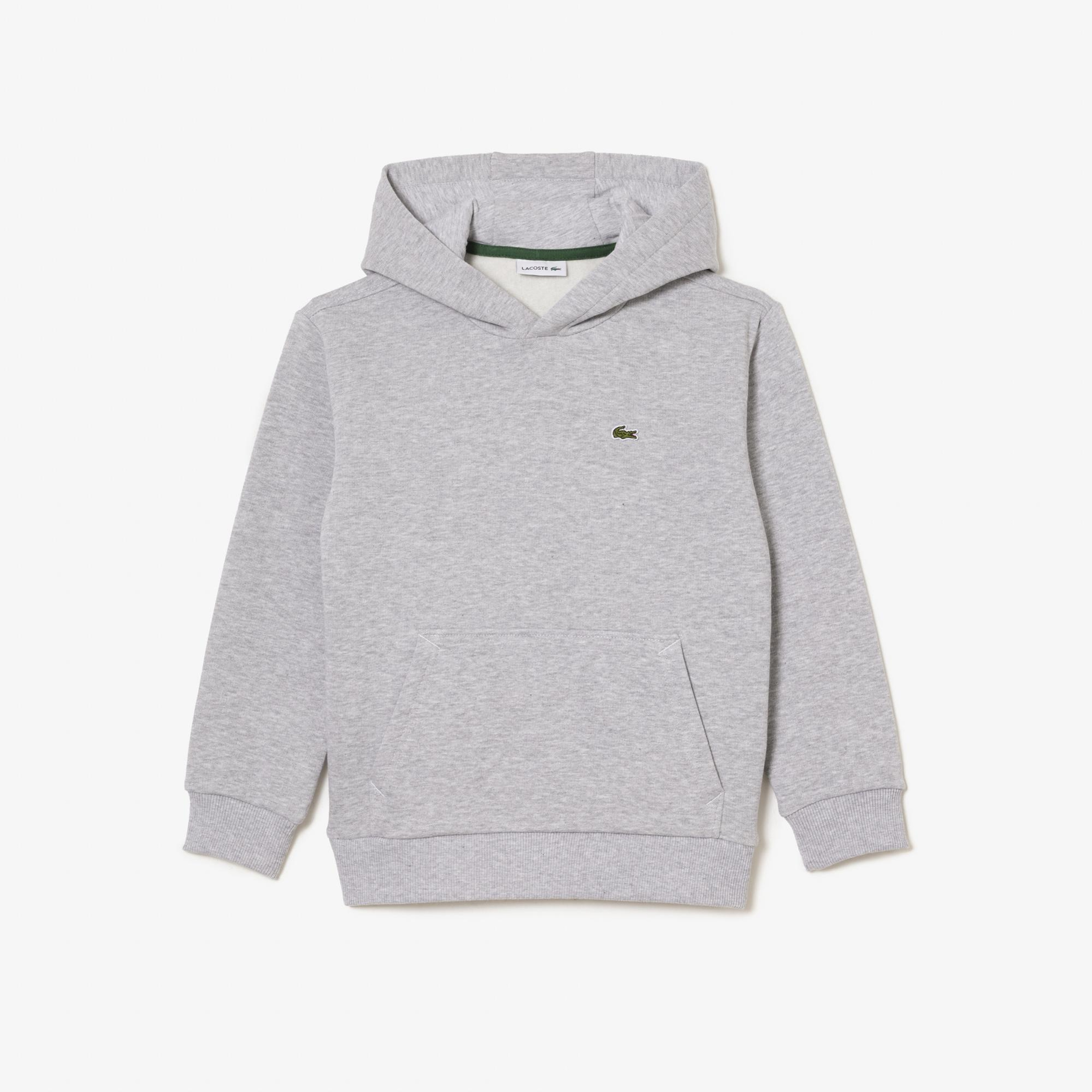 Lacoste Çocuk Kapüşonlu Gri Sweatshirt