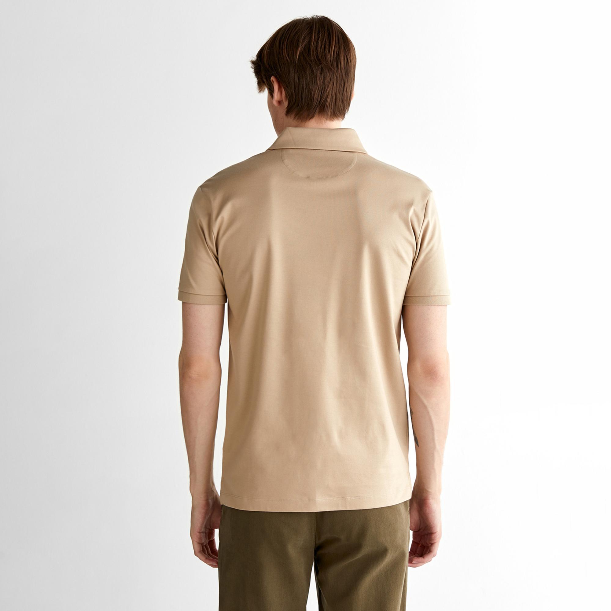 GANT Erkek Bej Slim Fit Polo