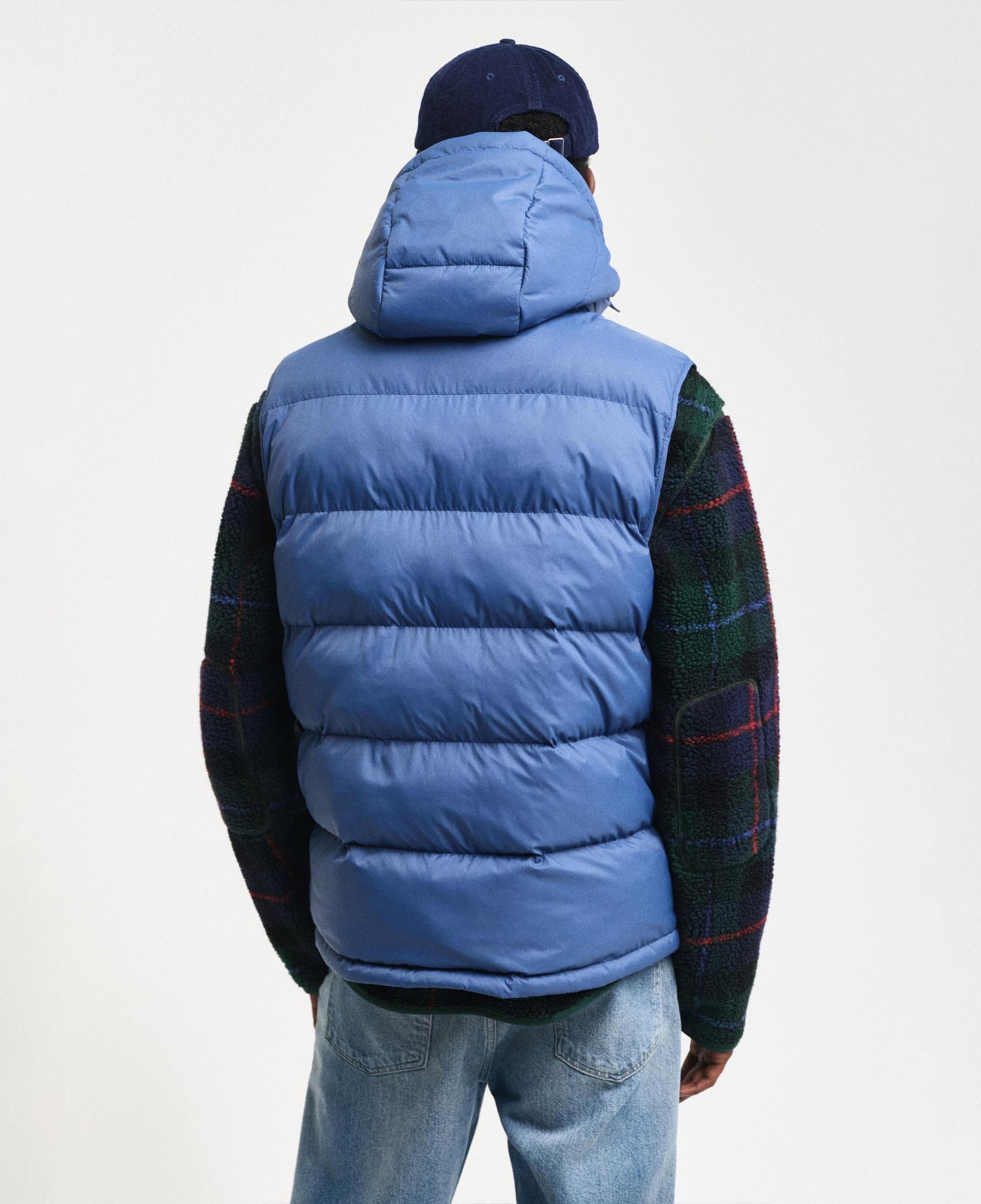 GANT Erkek Mavi Kapüşonlu Yelek