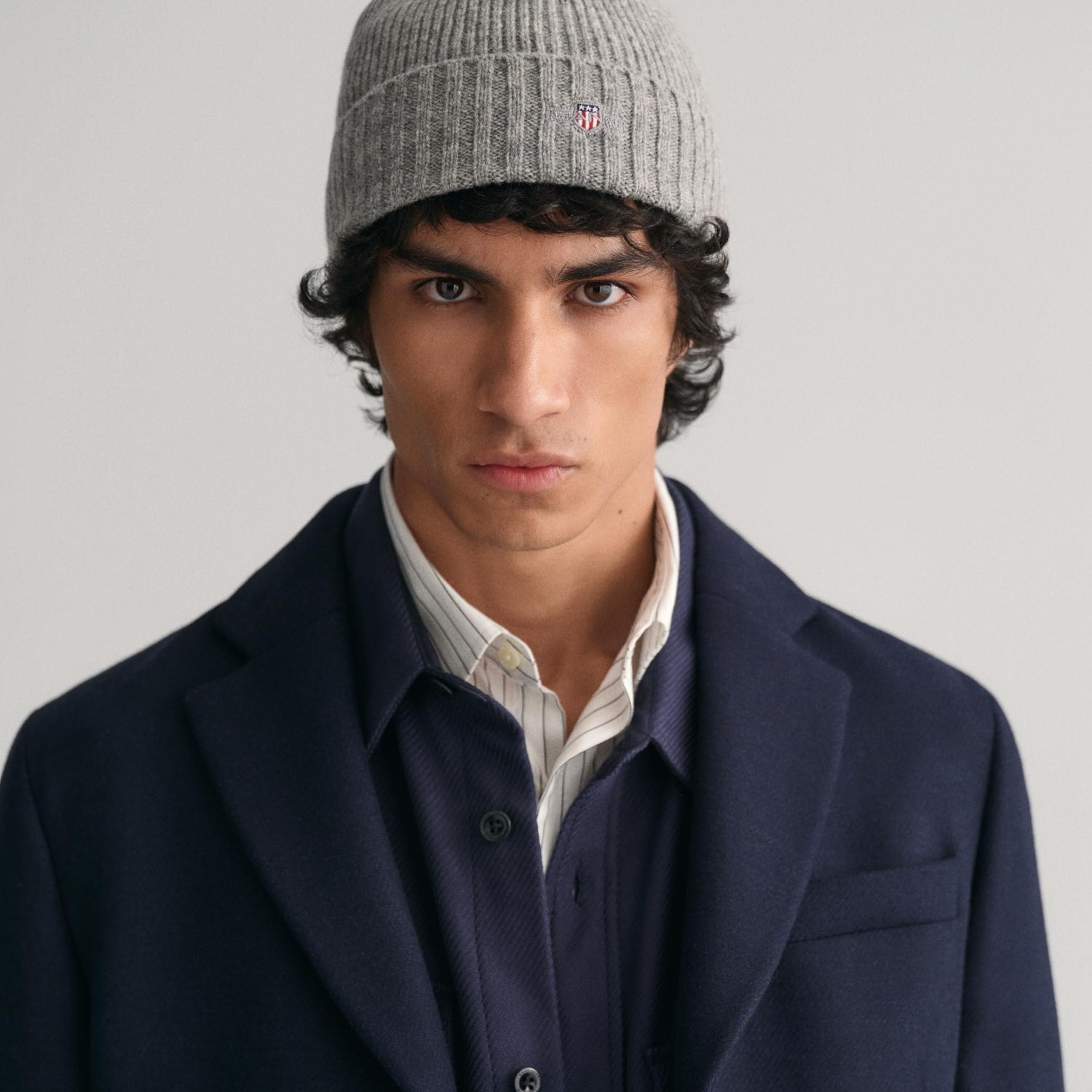 GANT Unisex Gri Yün Bere