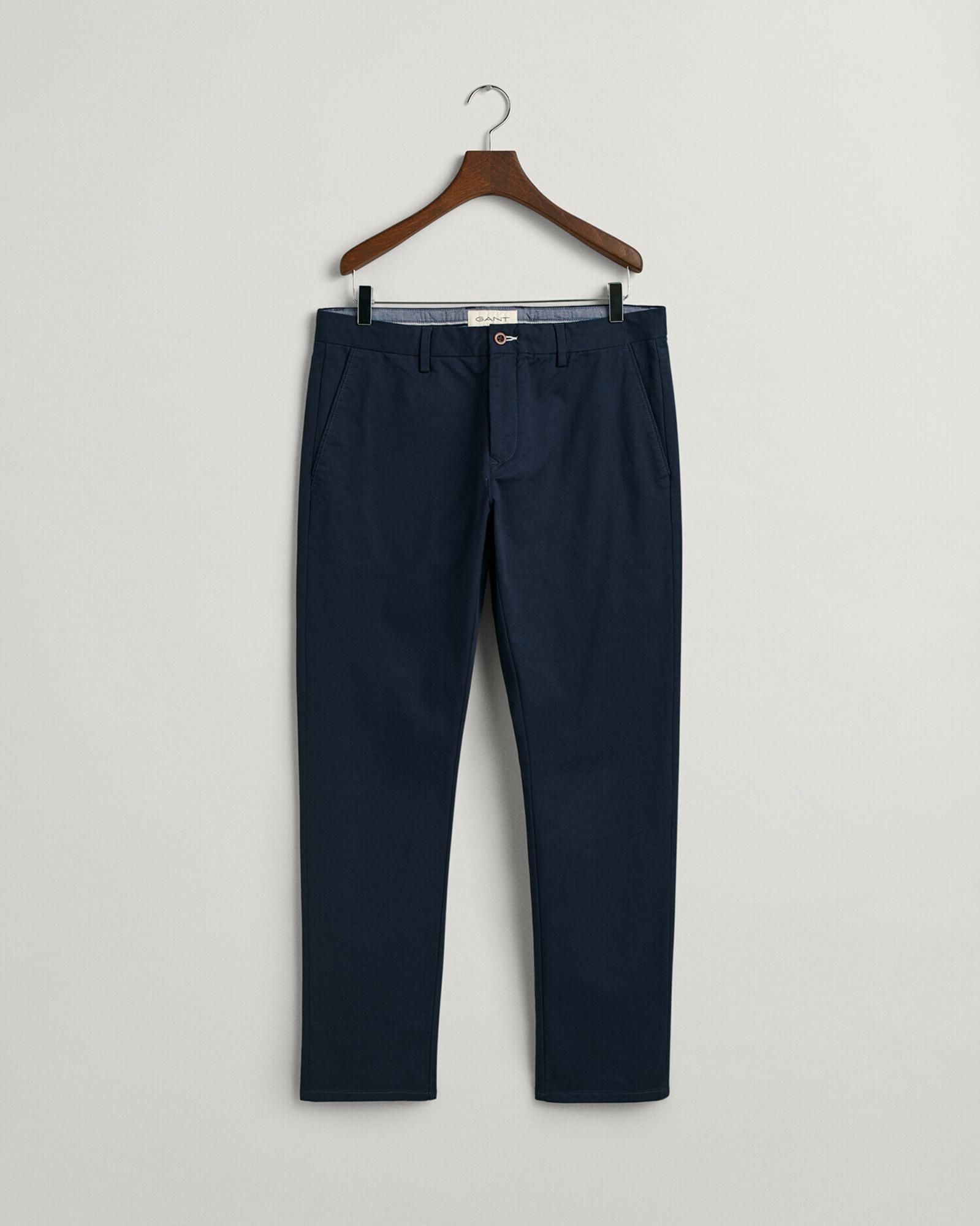 Gant Erkek Lacivert Slim Fit Chino Pantolon