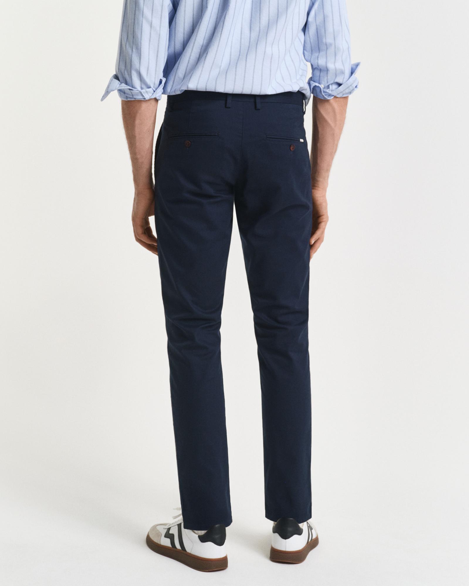 Gant Erkek Lacivert Slim Fit Chino Pantolon