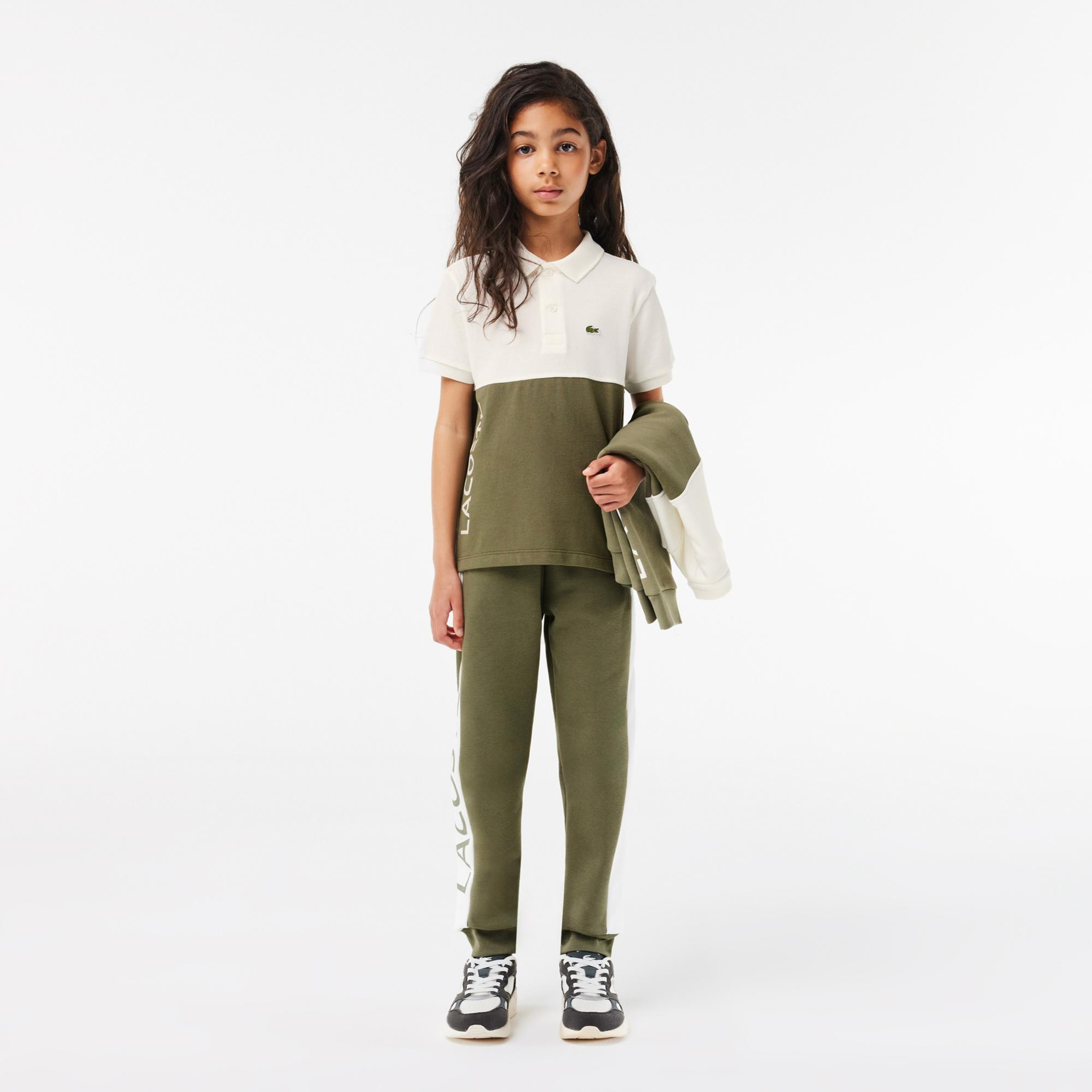 Çocuk Renk Bloklu Beyaz Polo