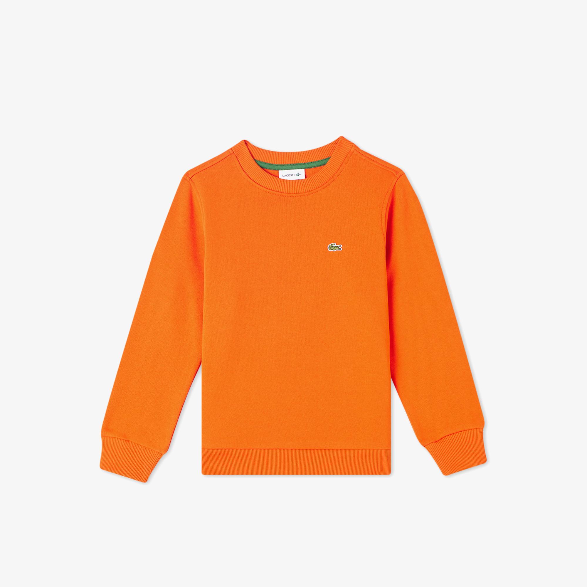 Lacoste Çocuk Bisiklet Yaka Turuncu Sweatshirt