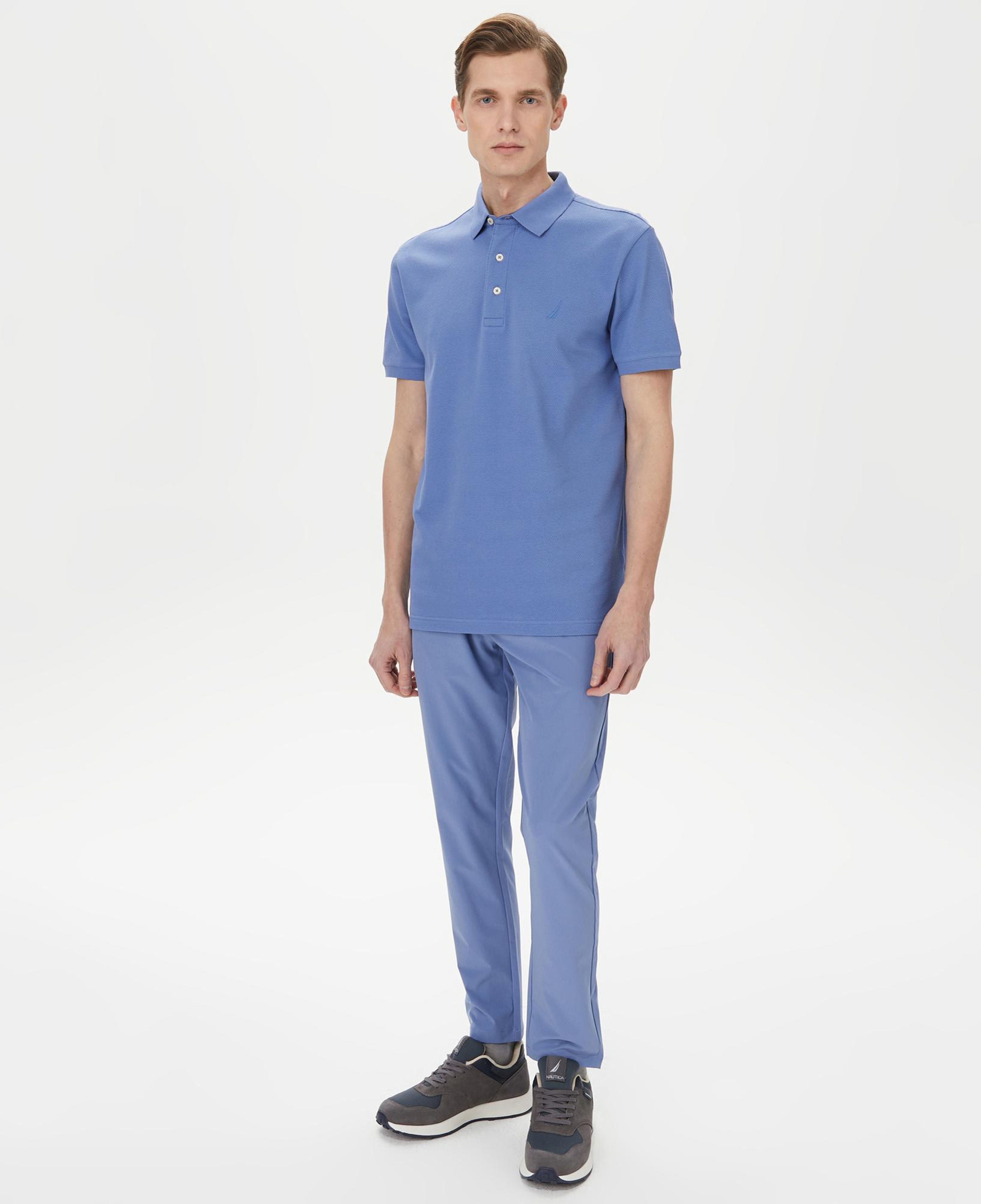 Nautica Erkek Mavi Slim Fit Kısa Kollu Polo Yaka T-Shirt