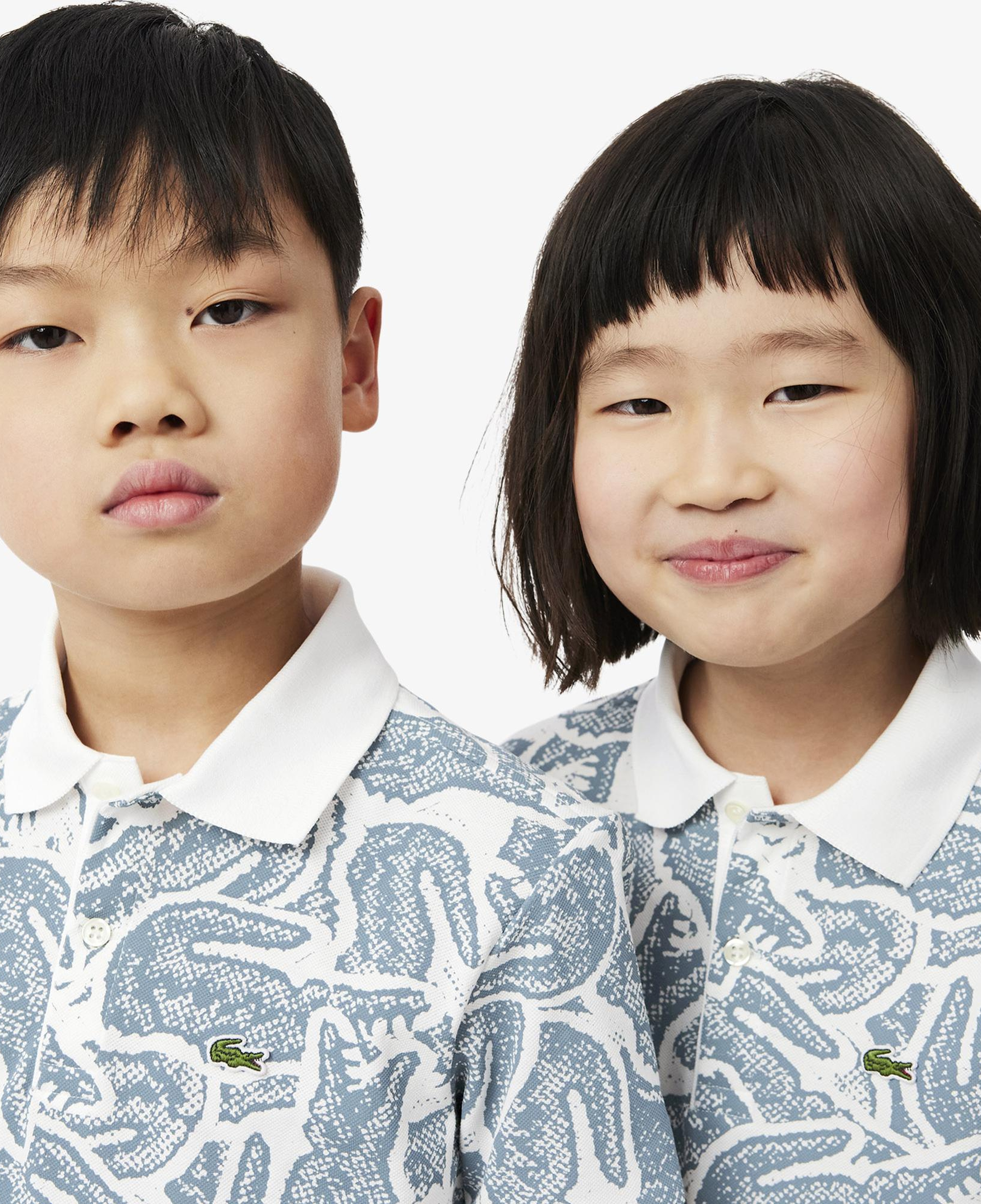 Lacoste Çocuk Baskılı Mavi Polo