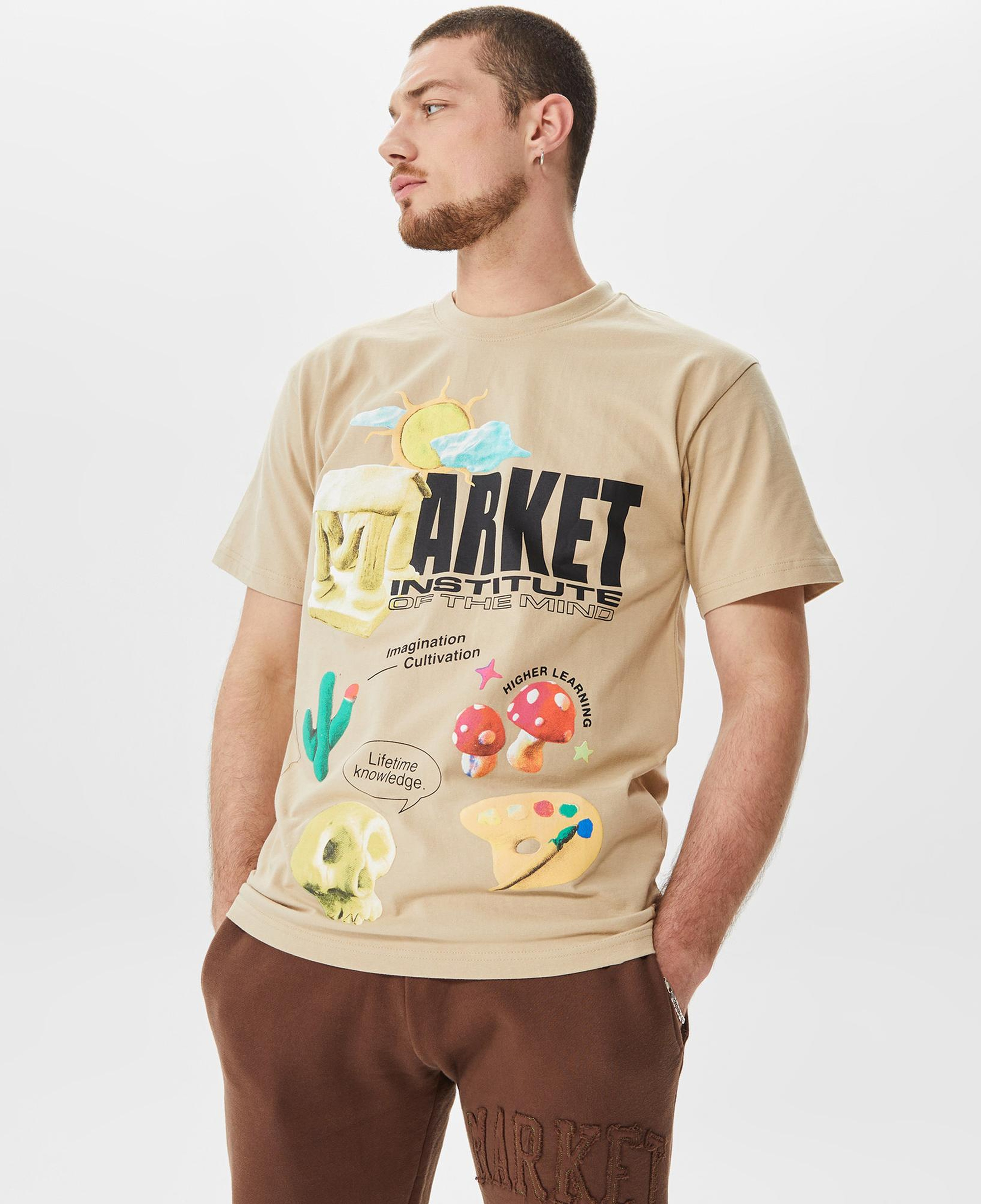 Market Institute Of The Mind Erkek Bej T-Shirt