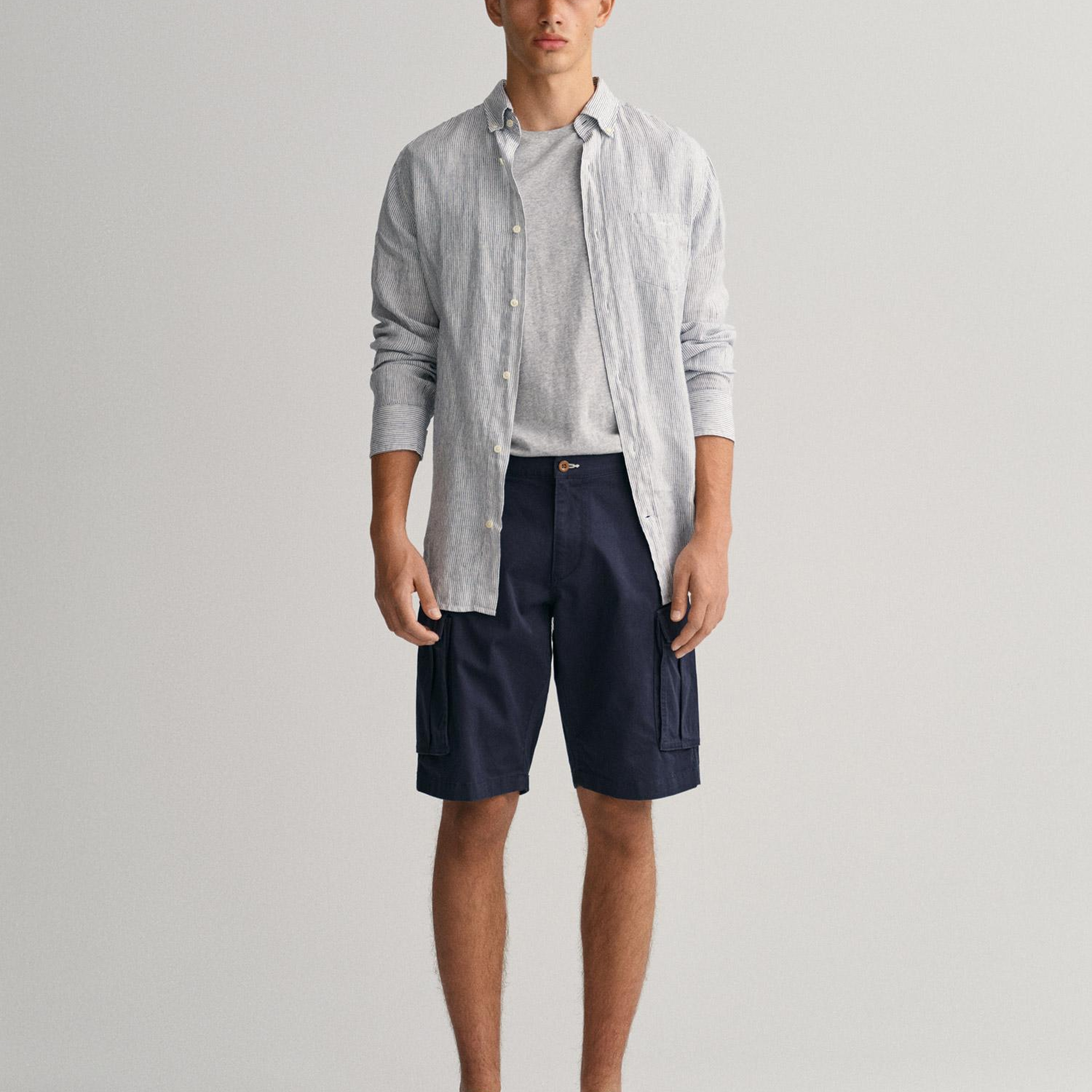 GANT Erkek Lacivert Relaxed Fit Kargo Şort