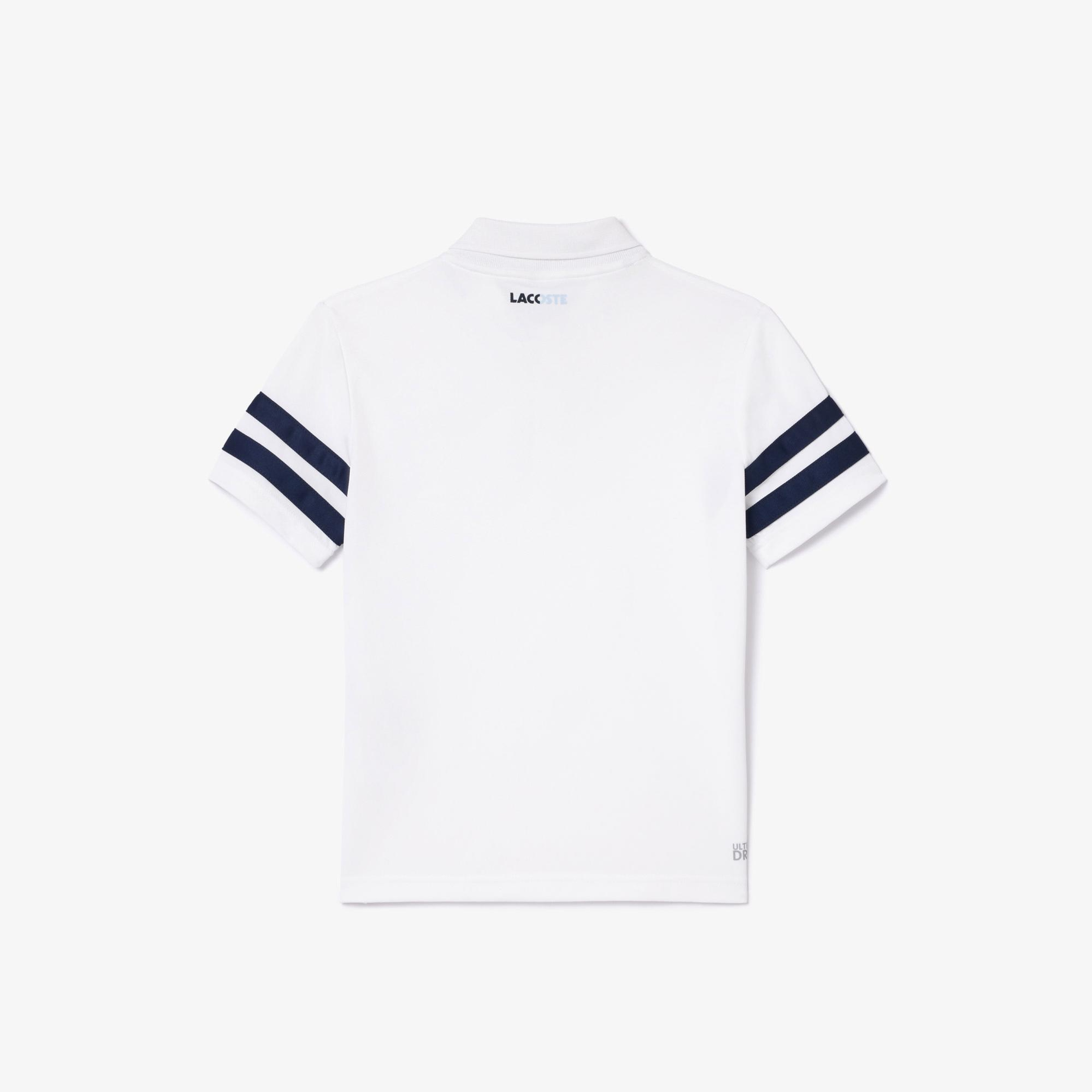 Lacoste Çocuk Renk Bloklu Beyaz Polo