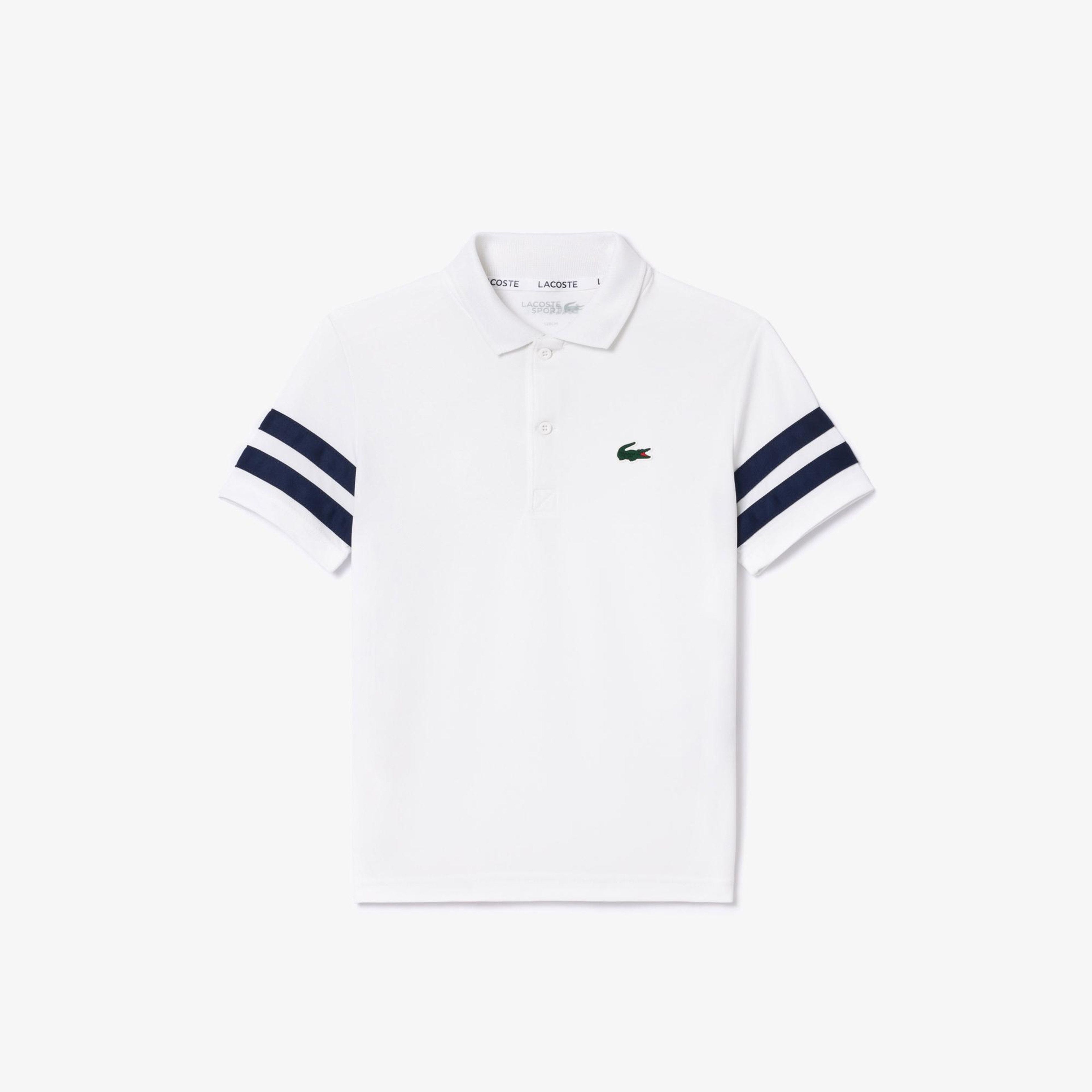 Lacoste Çocuk Renk Bloklu Beyaz Polo