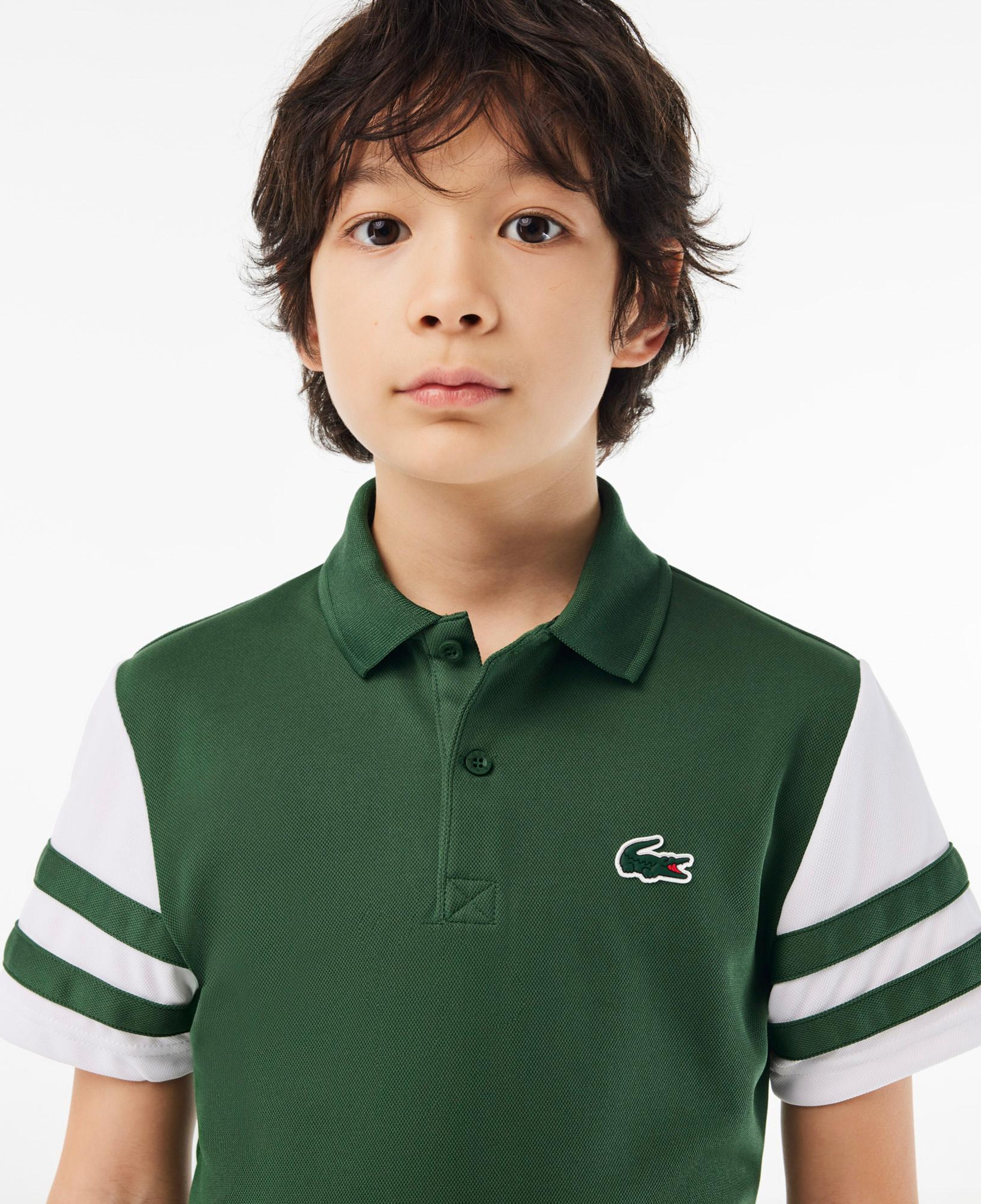 Lacoste Çocuk Renk Bloklu Yeşil Polo