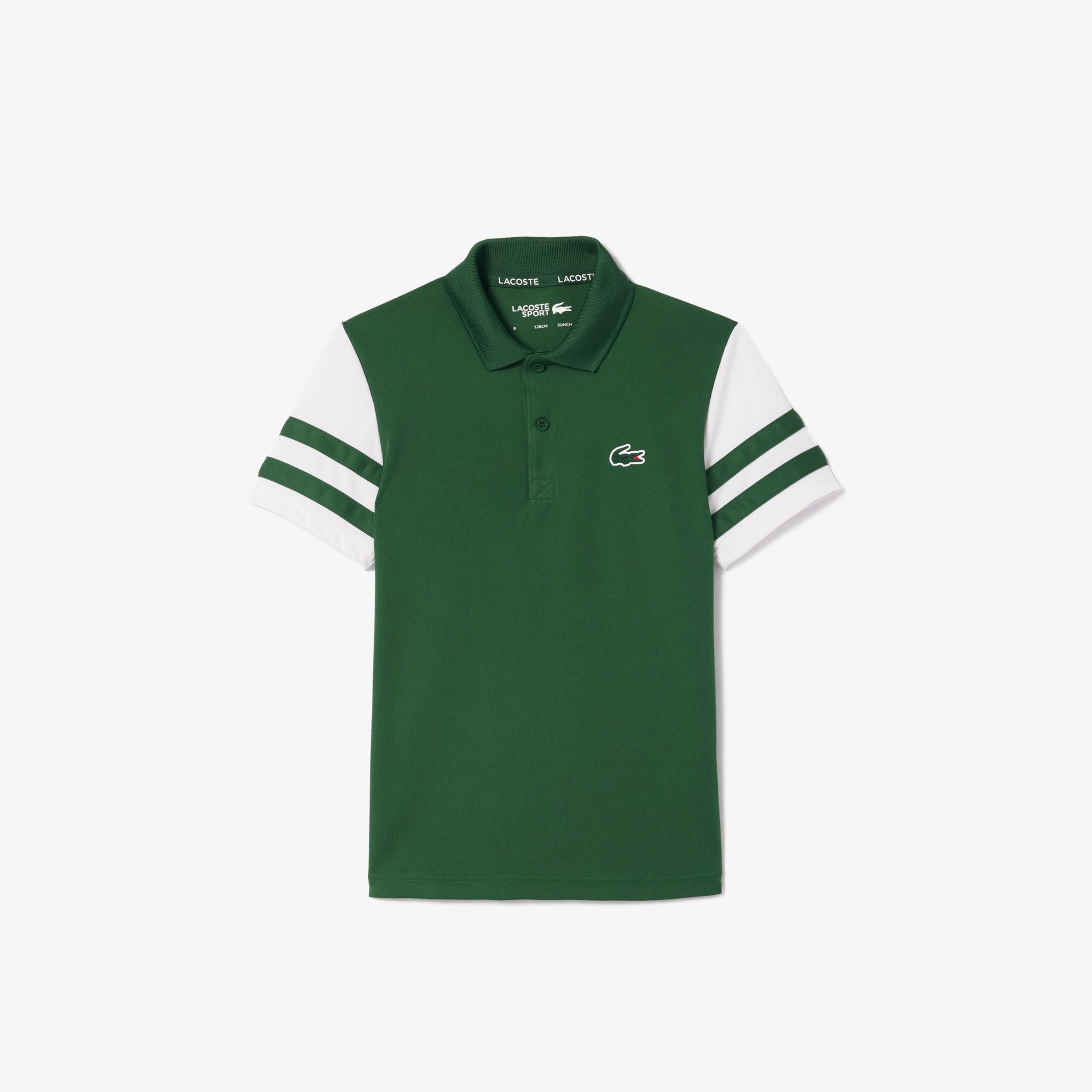 Lacoste Çocuk Renk Bloklu Yeşil Polo