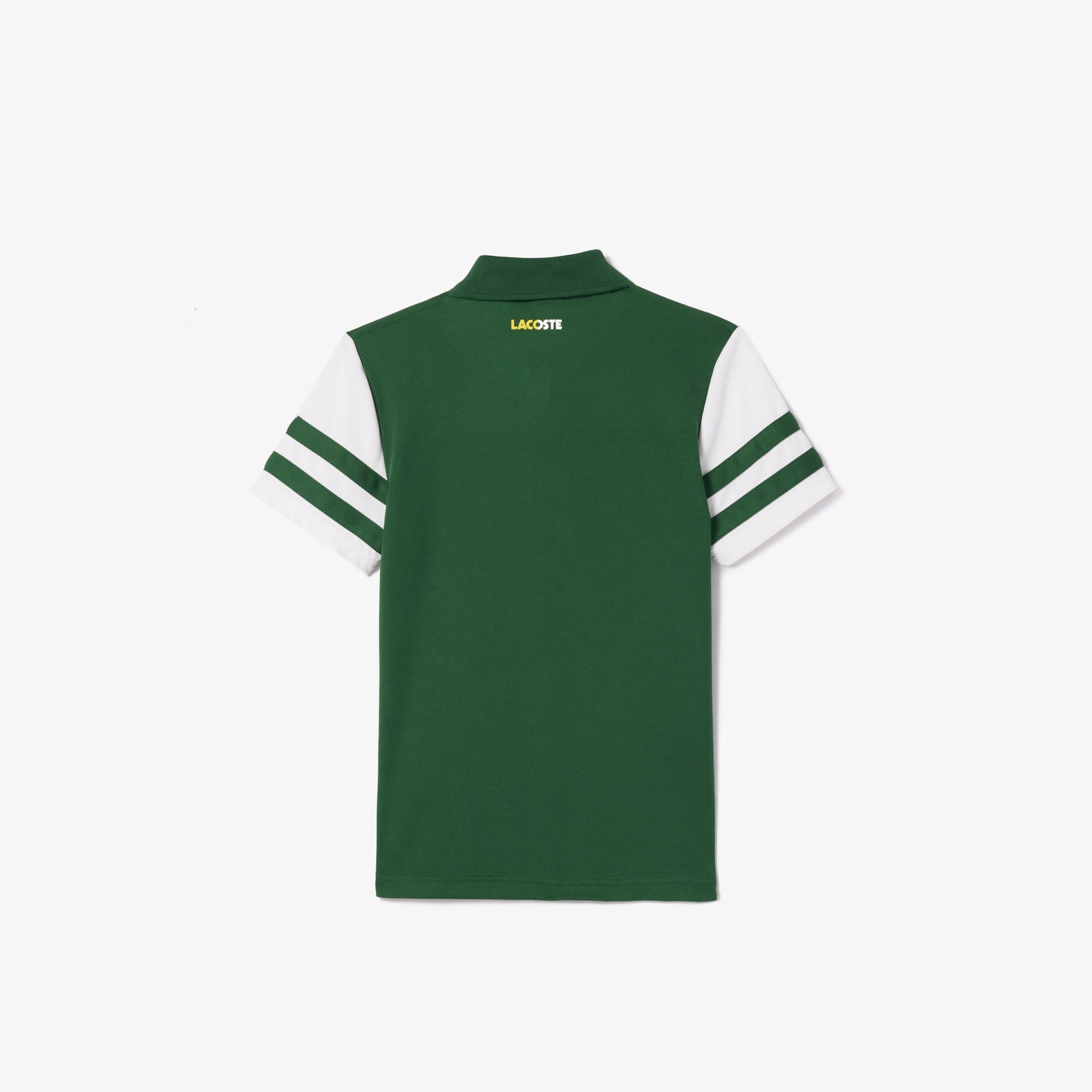 Lacoste Çocuk Renk Bloklu Yeşil Polo