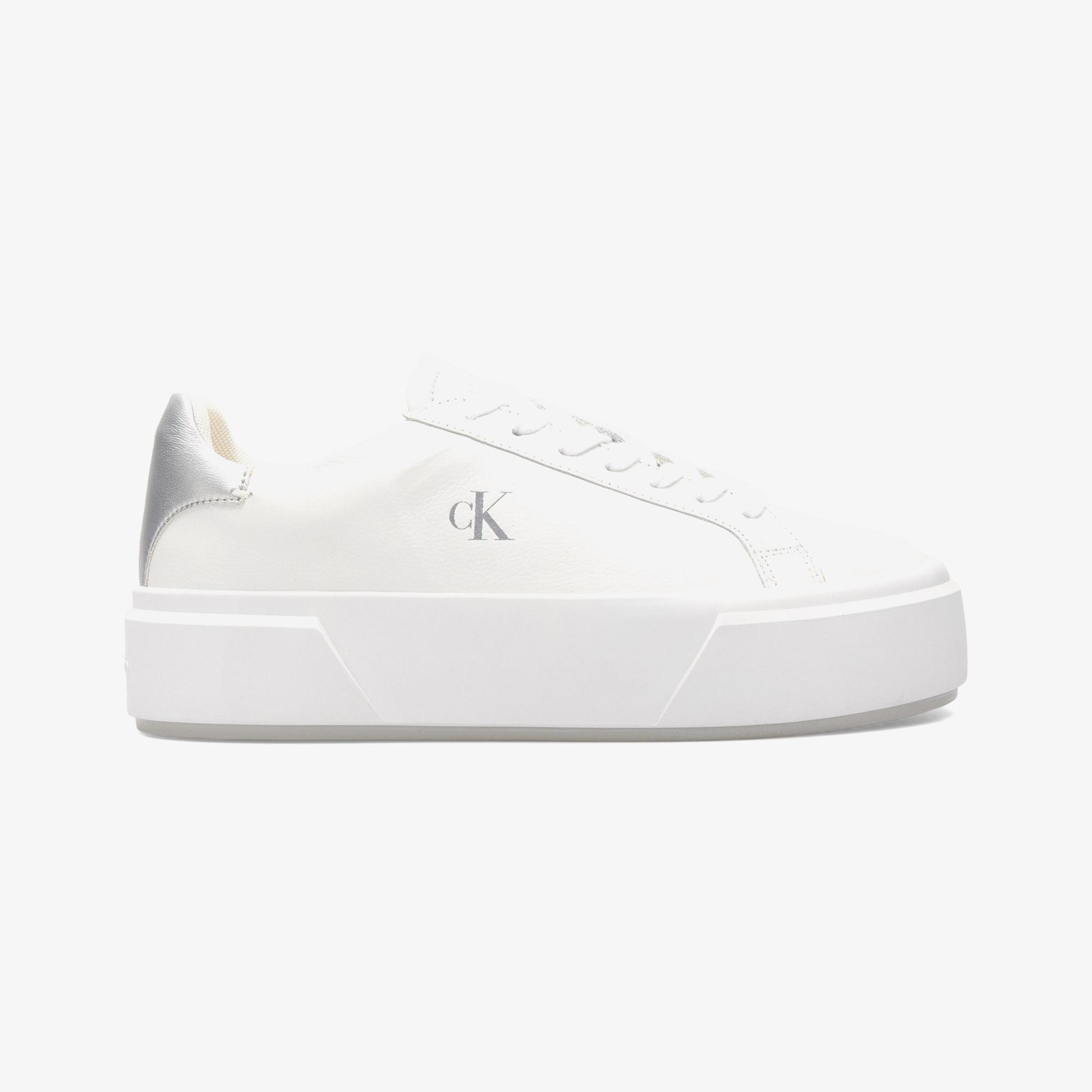 Calvin Klein Flatform Lace Up  Met Kadın Beyaz Sneaker