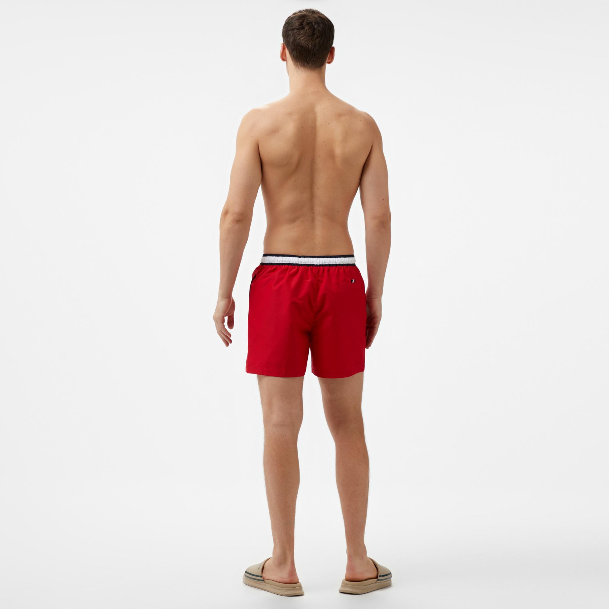 Tommy Hilfiger Medium Drawstring Erkek Kırmızı Mayo Şort