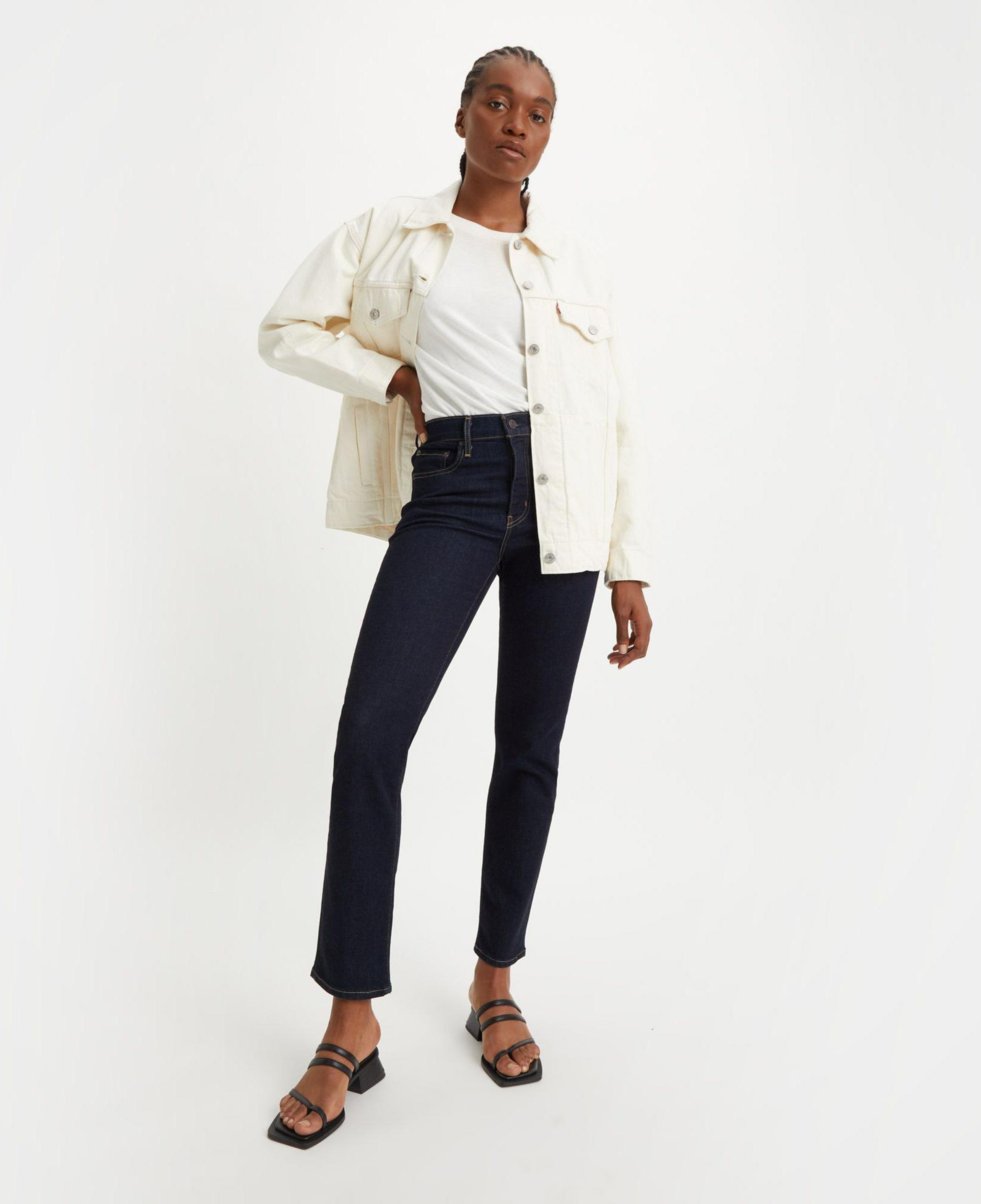 Levi's 724 High Rise Straight Blue Wave Rinse Kadın Lacivert Jean