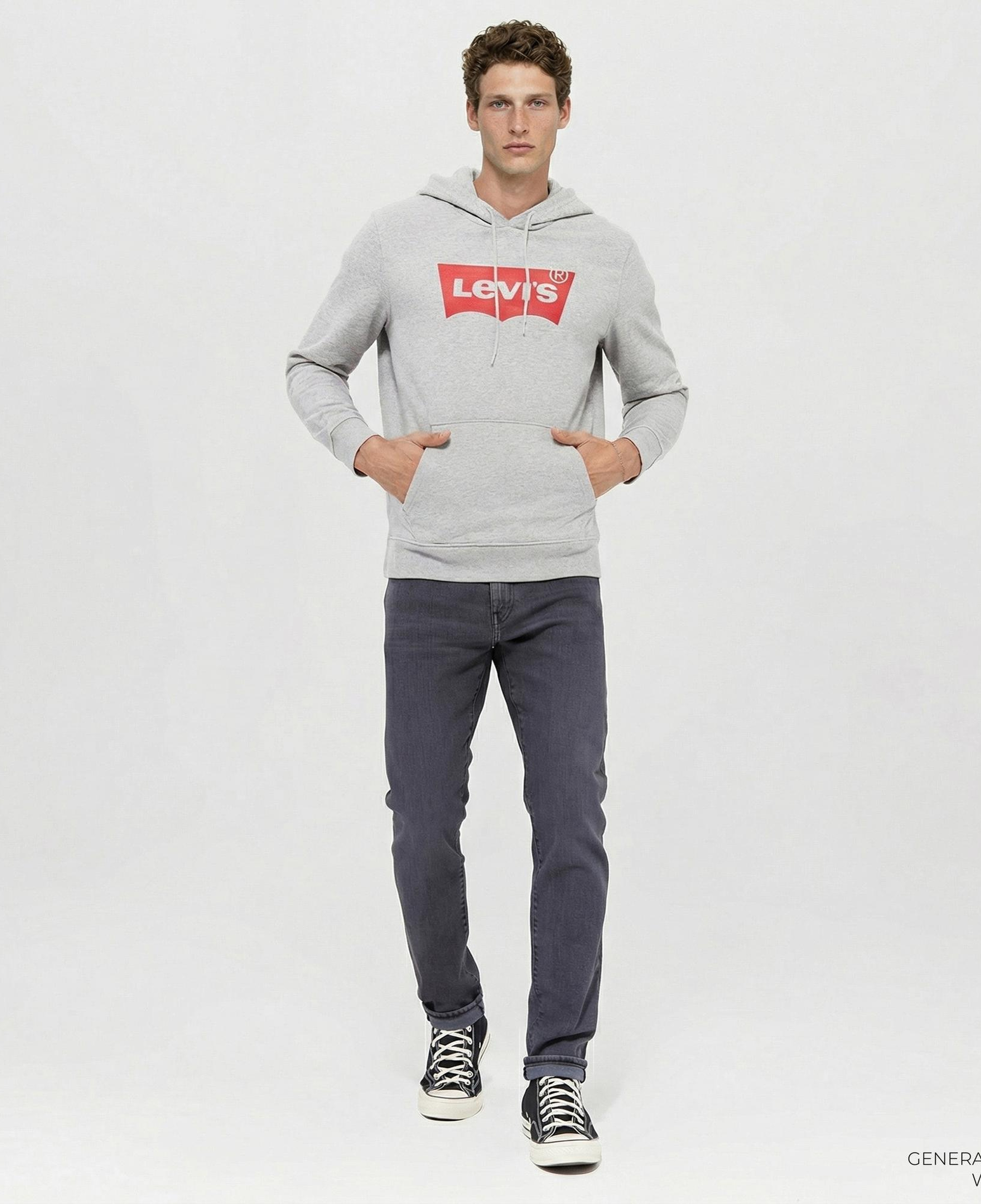 Levi's Slim Taper Dark Holl Denim Erkek Gri Jean