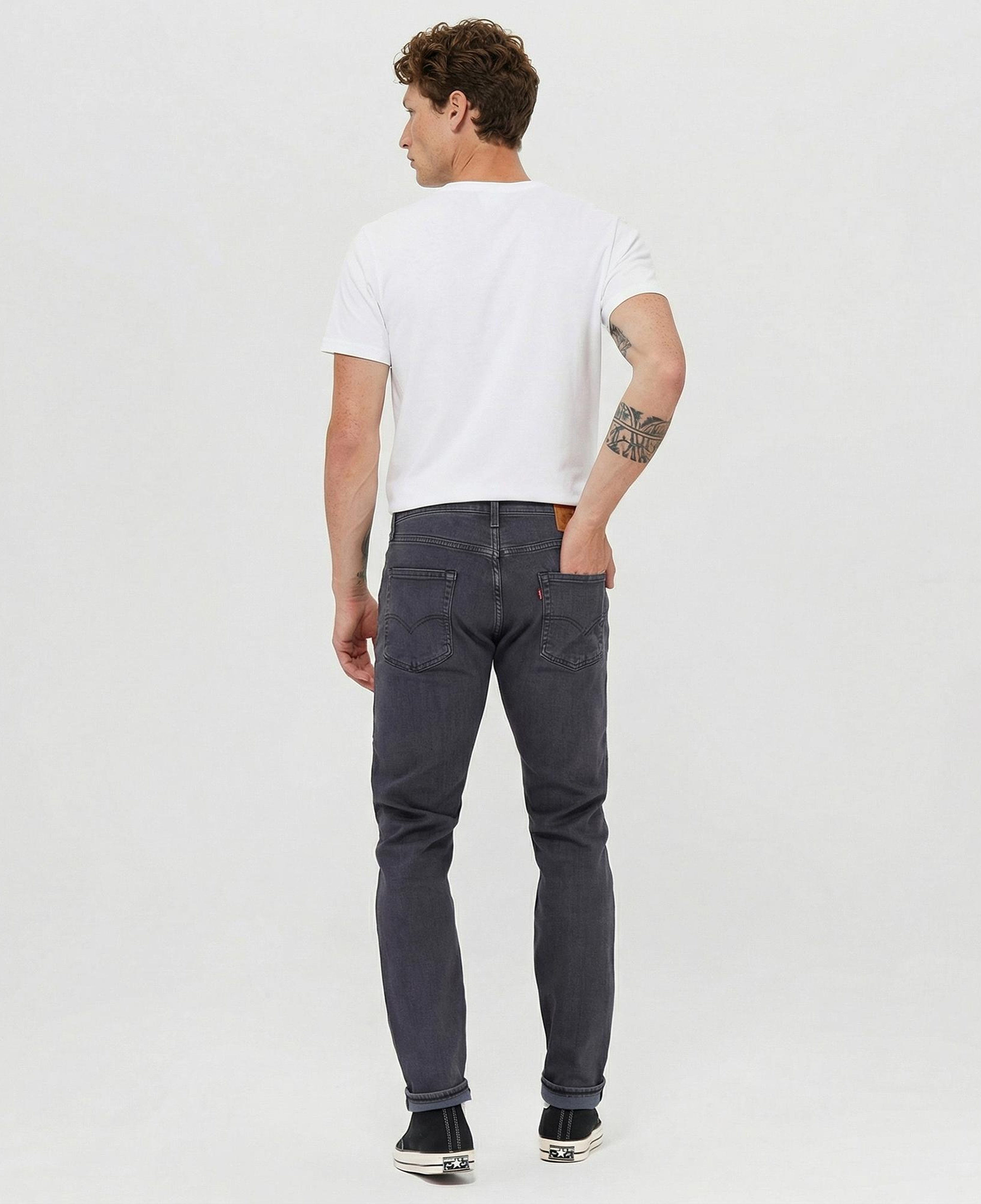 Levi's Slim Taper Dark Holl Denim Erkek Gri Jean