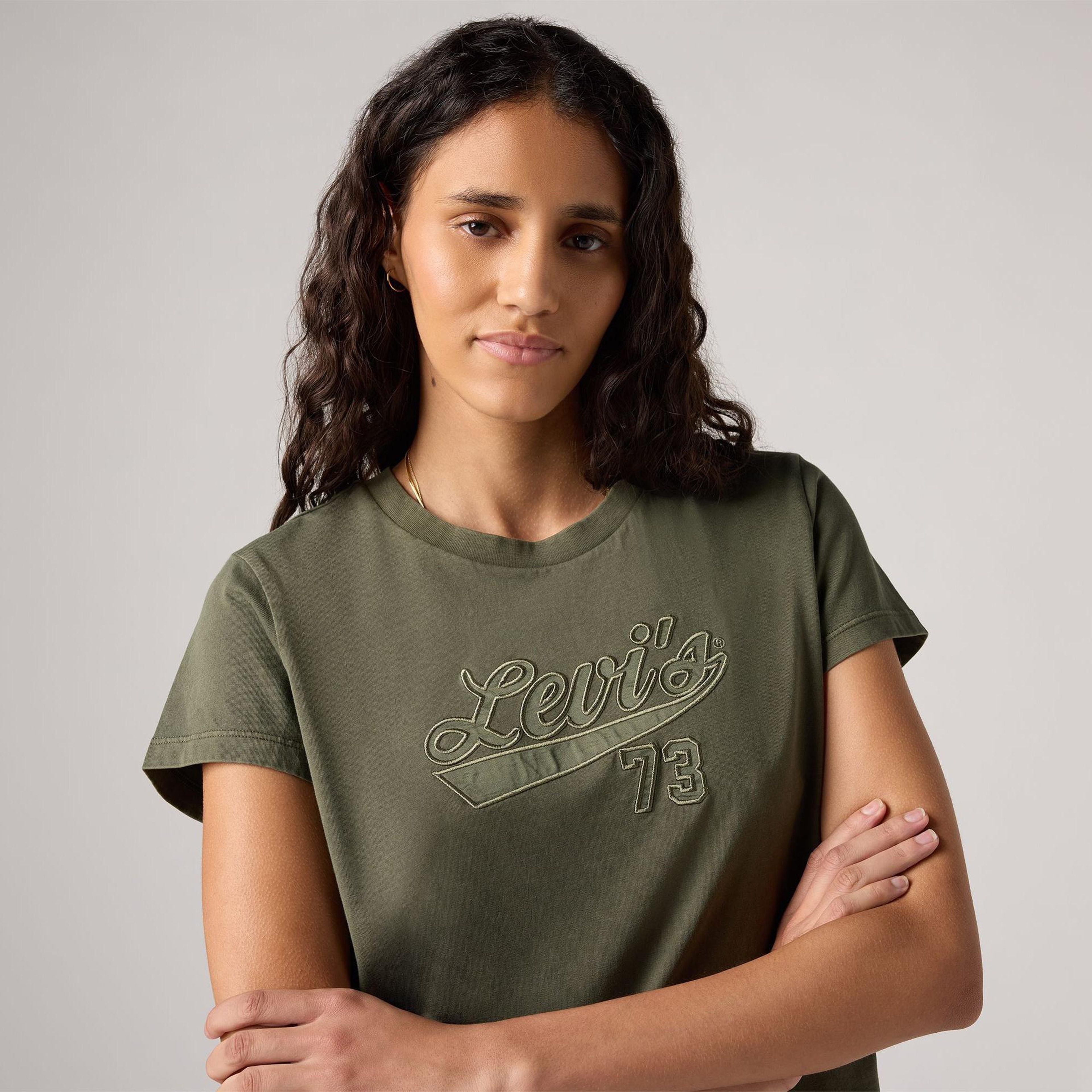 Levi's Graphic Boxy  Kadın Haki T-Shirt
