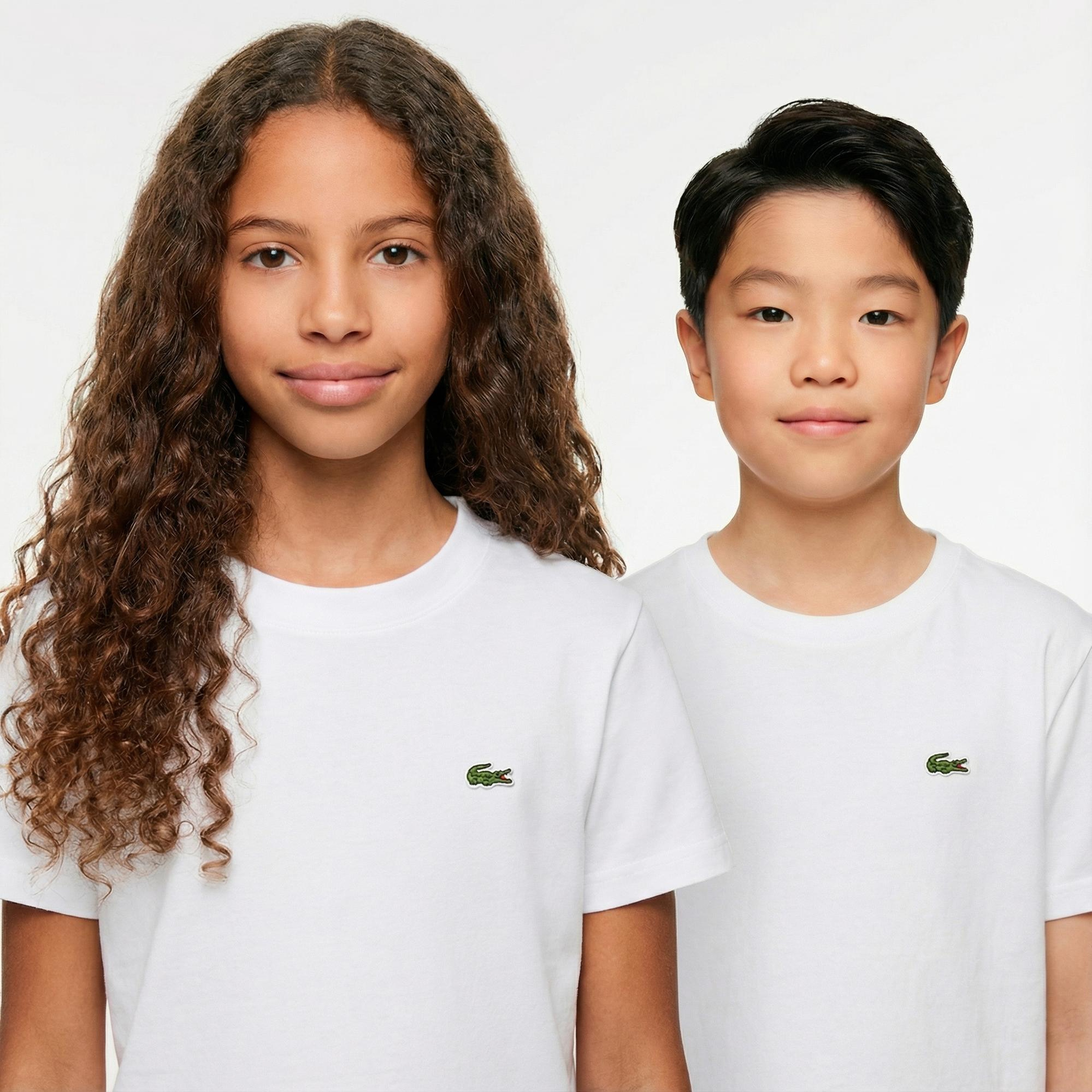 Lacoste Çocuk Bisiklet Yaka Beyaz T-Shirt