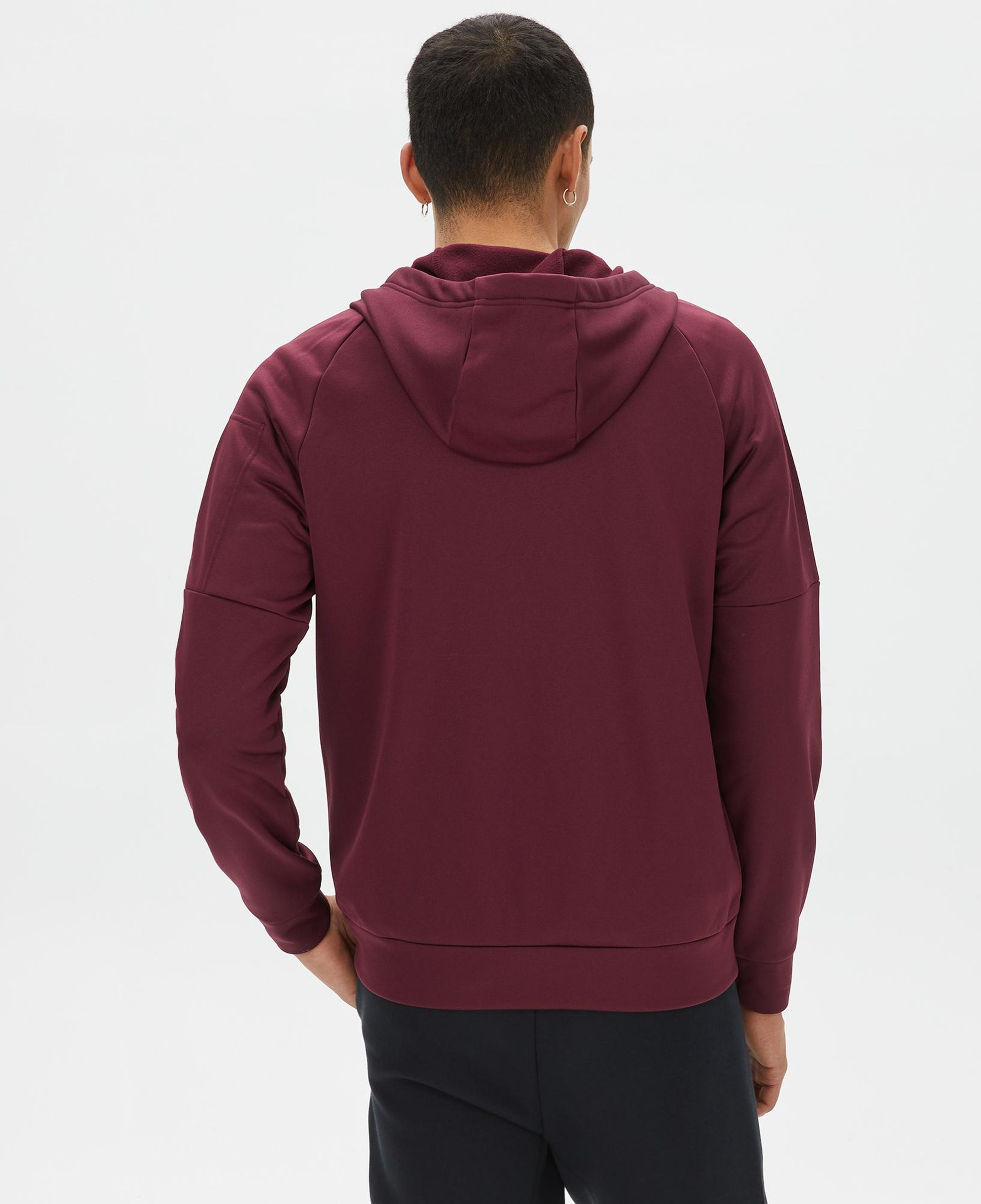 Nike Therma Full Zip Erkek Bordo Sweatshirt