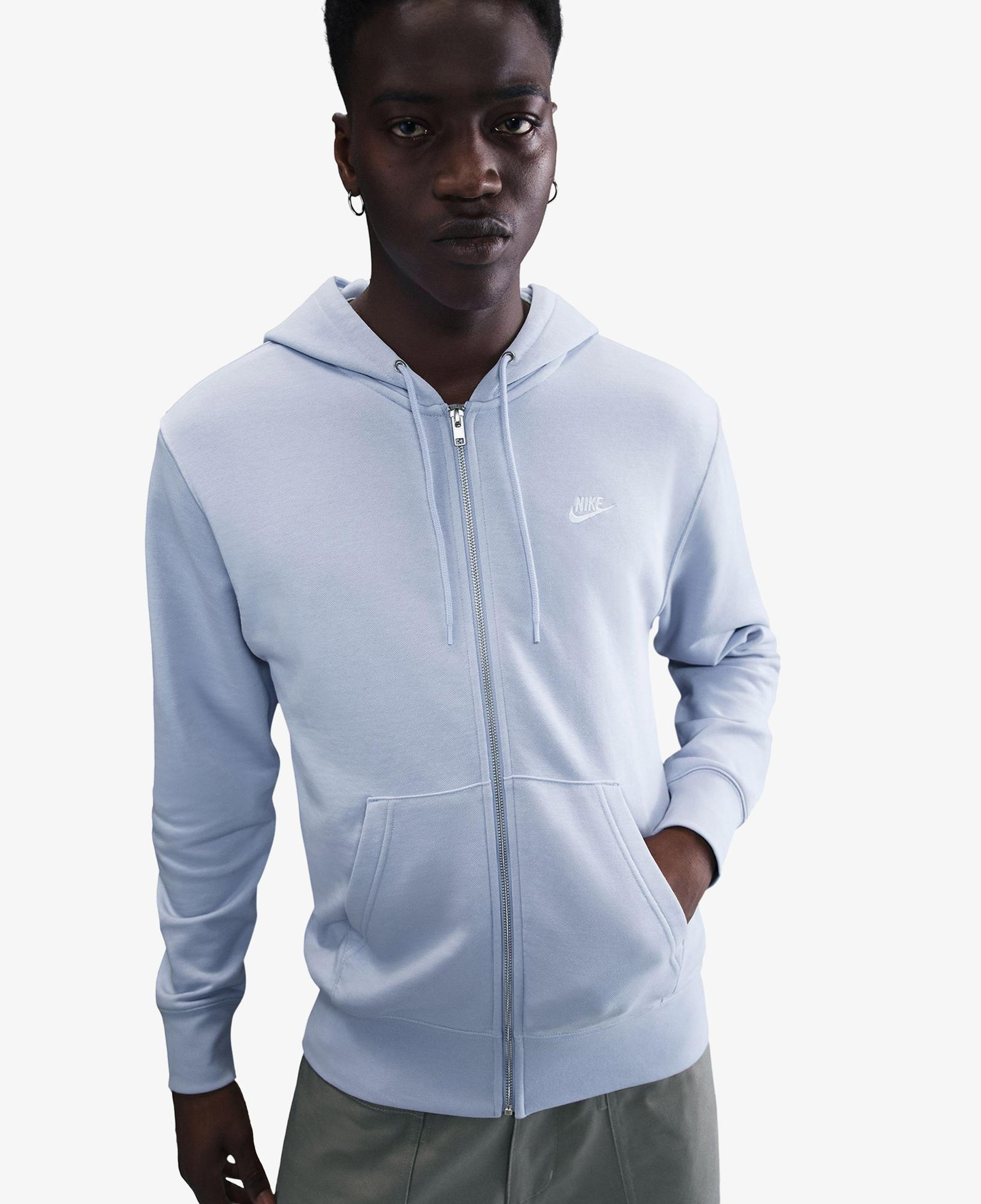 Nike Club Fleece Erkek Gri Hoodie