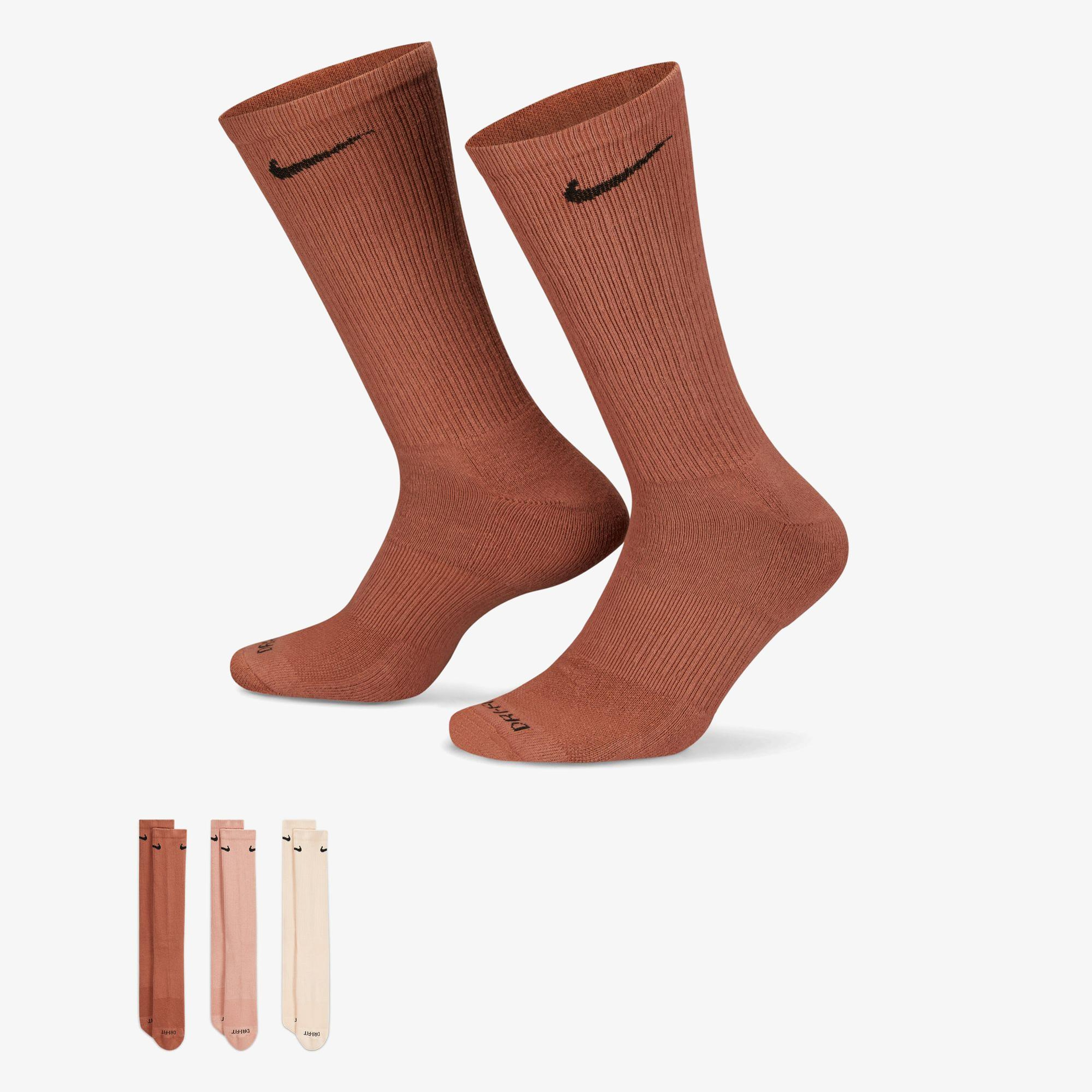 Nike Everyday Plus Cushioned 3' lü Unisex Renkli Çorap