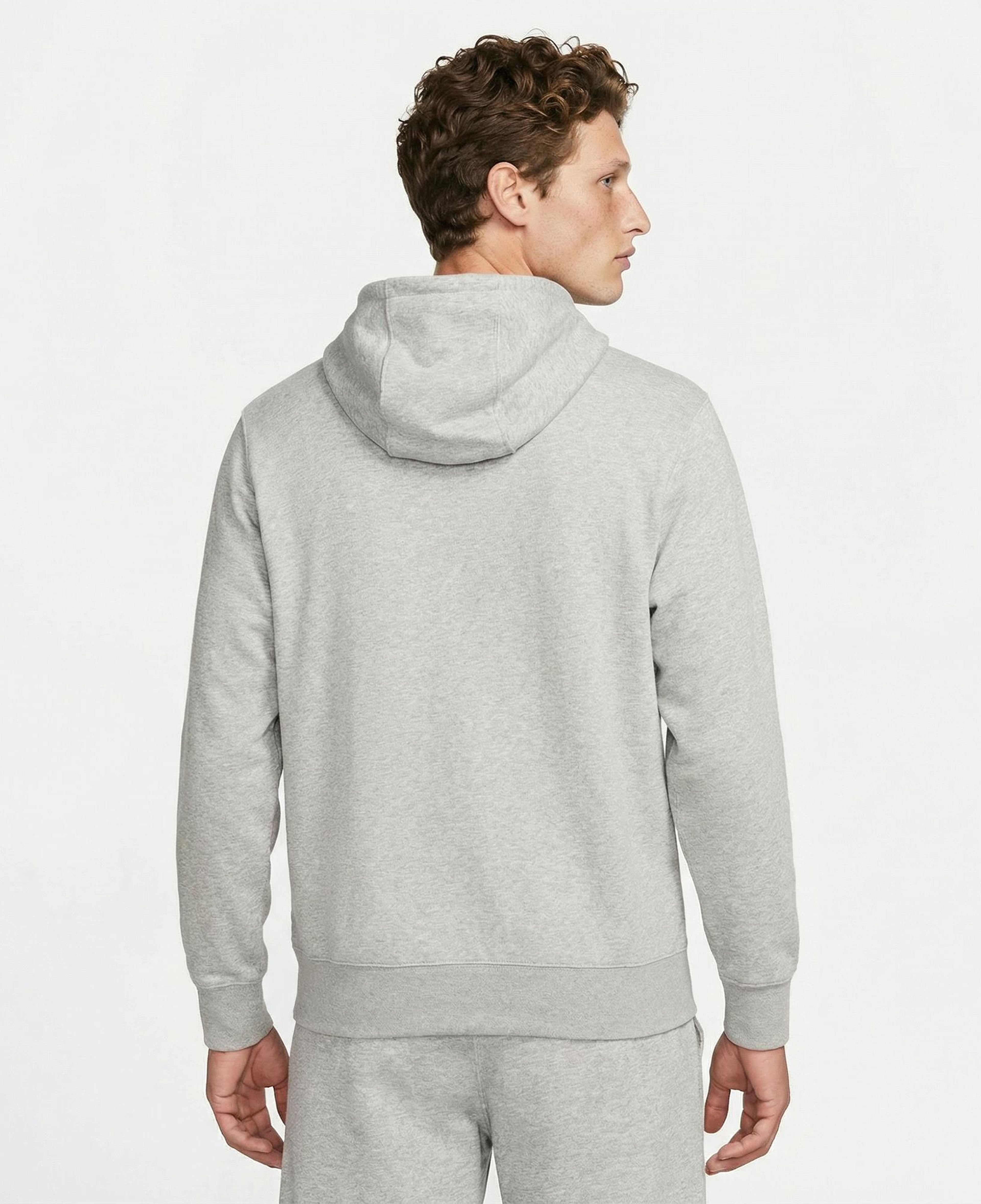 Nike Club Erkek Gri Hoodie