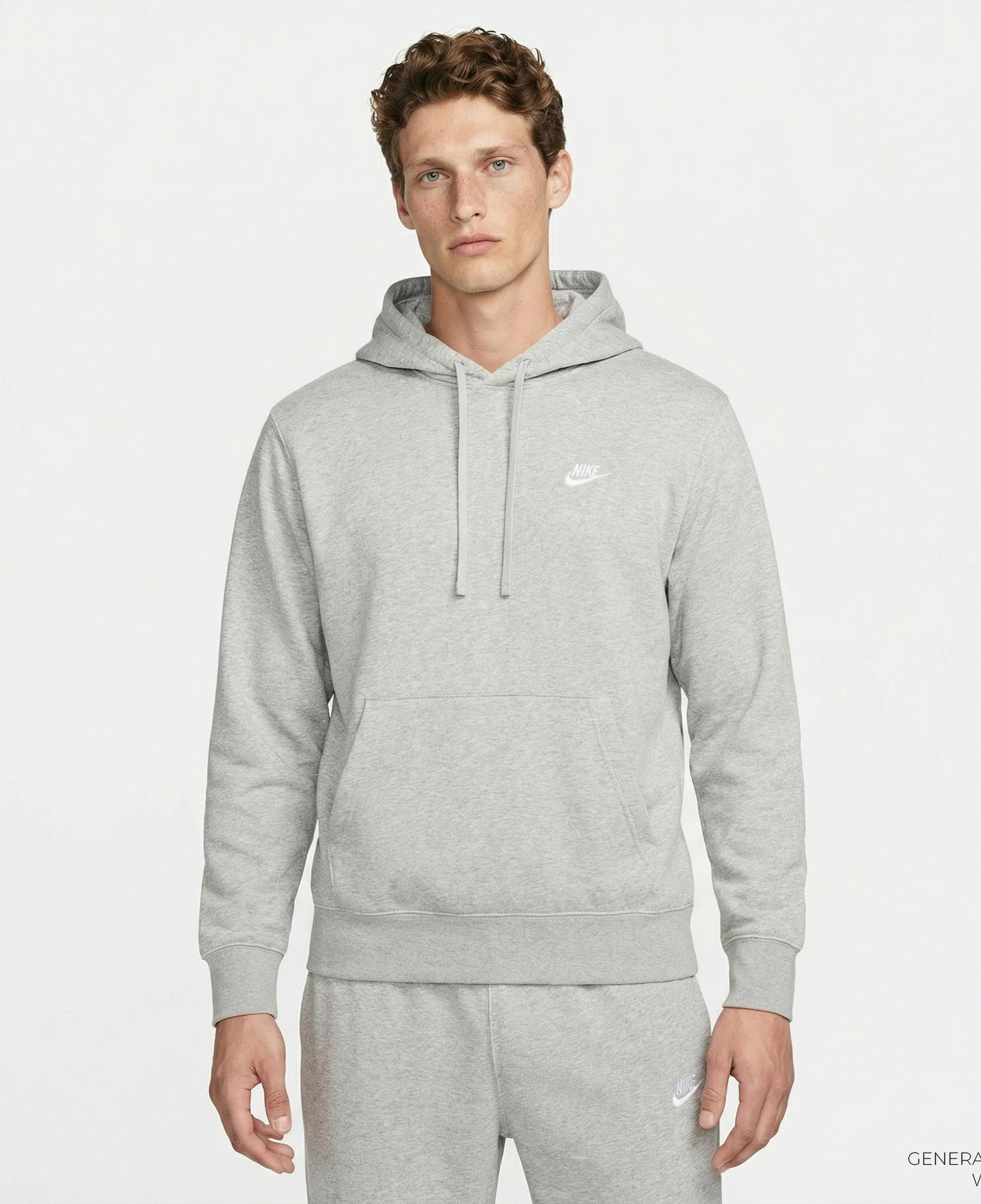 Nike Club Erkek Gri Hoodie