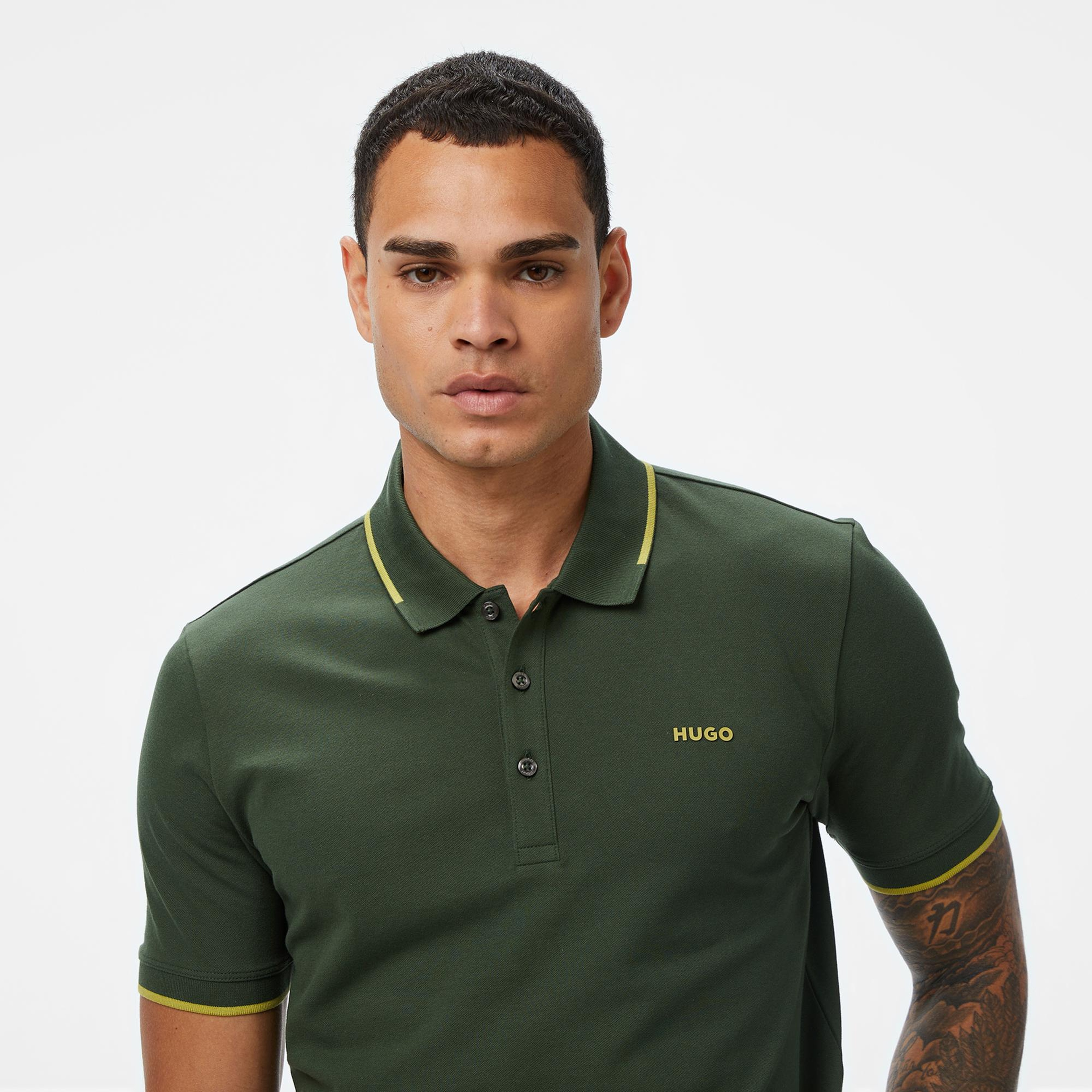 Hugo Dinoso 222 Erkek Koyu Yeşil Polo