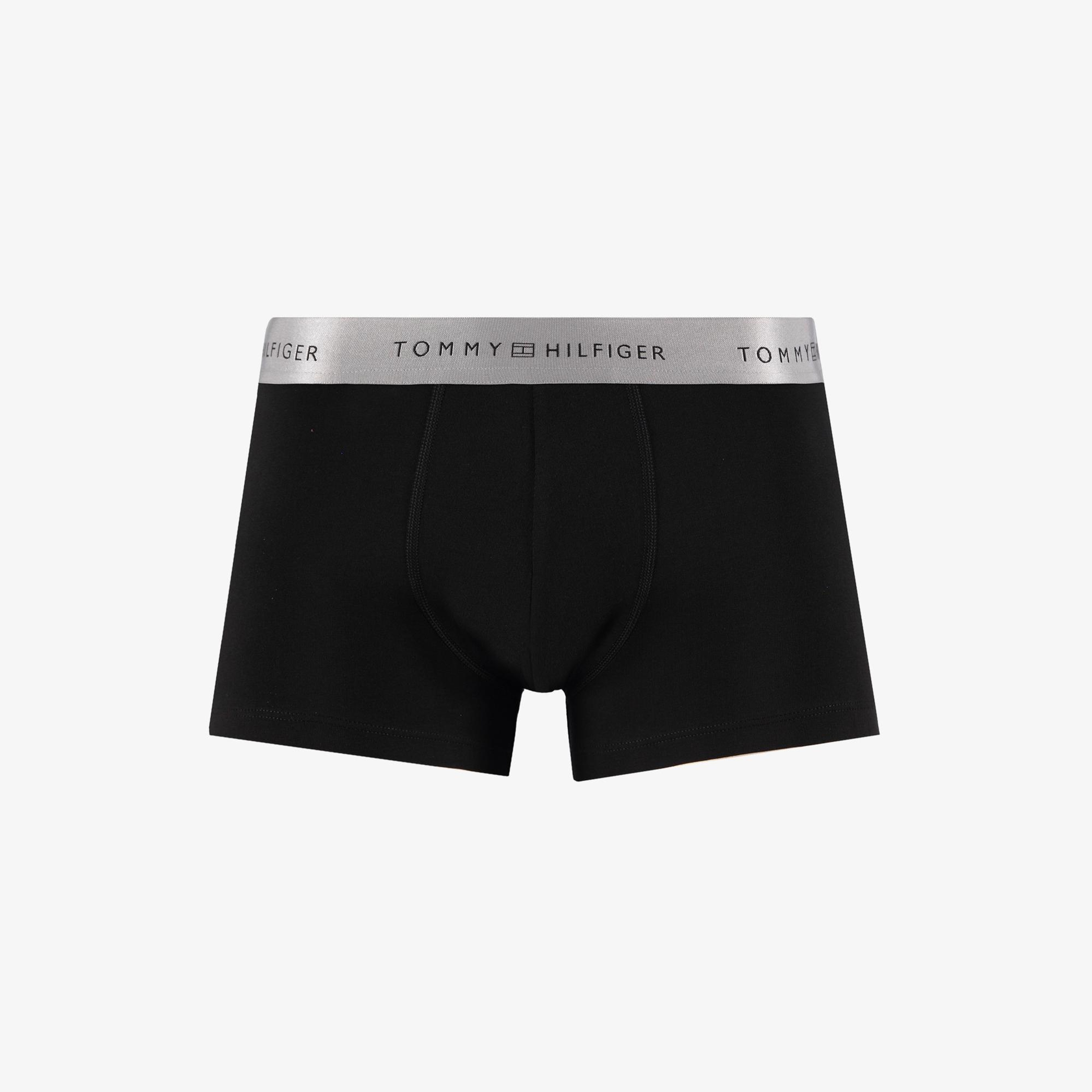 Tommy Hilfiger Trunk Metallic Erkek 3'lü Siyah Boxer