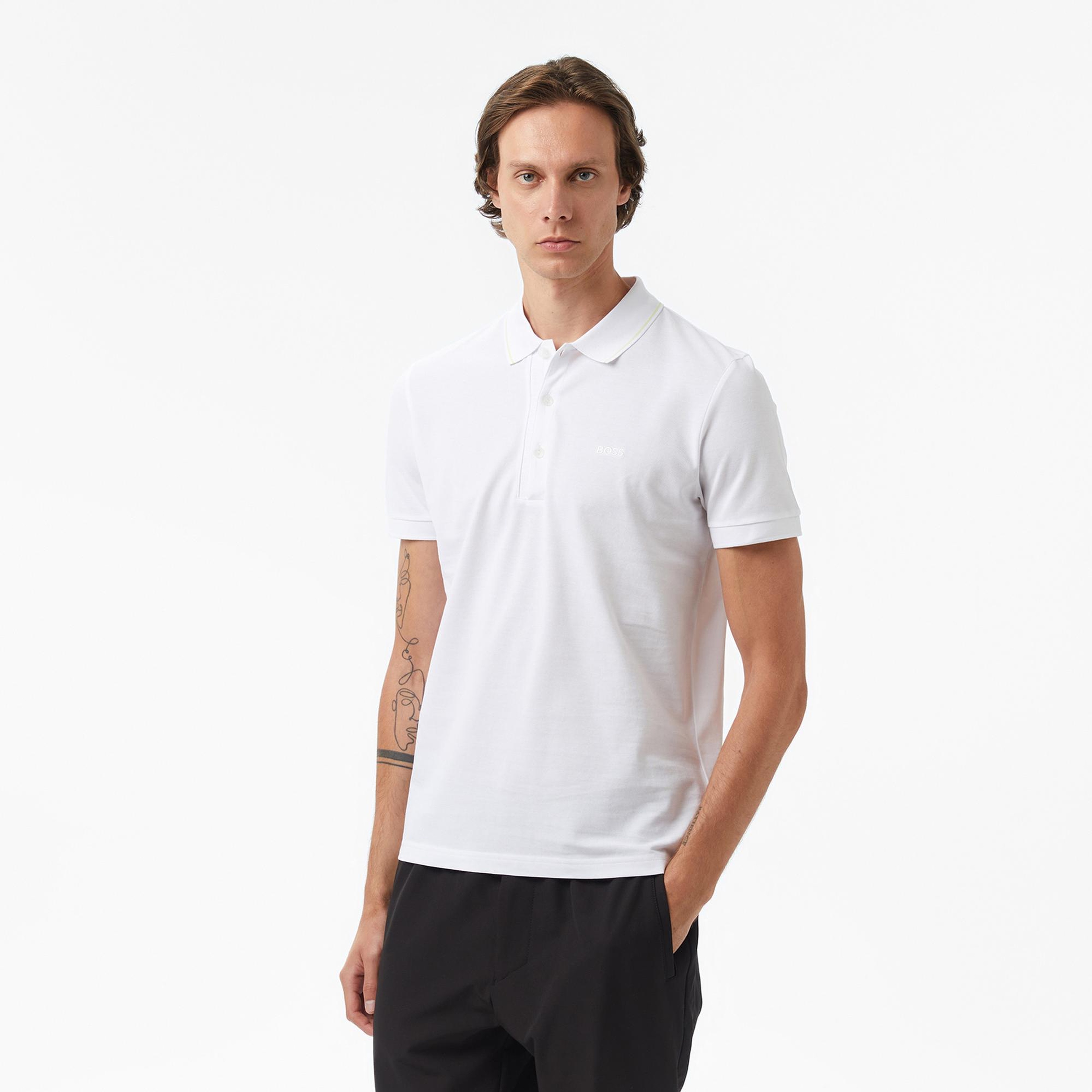 Boss Paule 4 Erkek Beyaz Polo