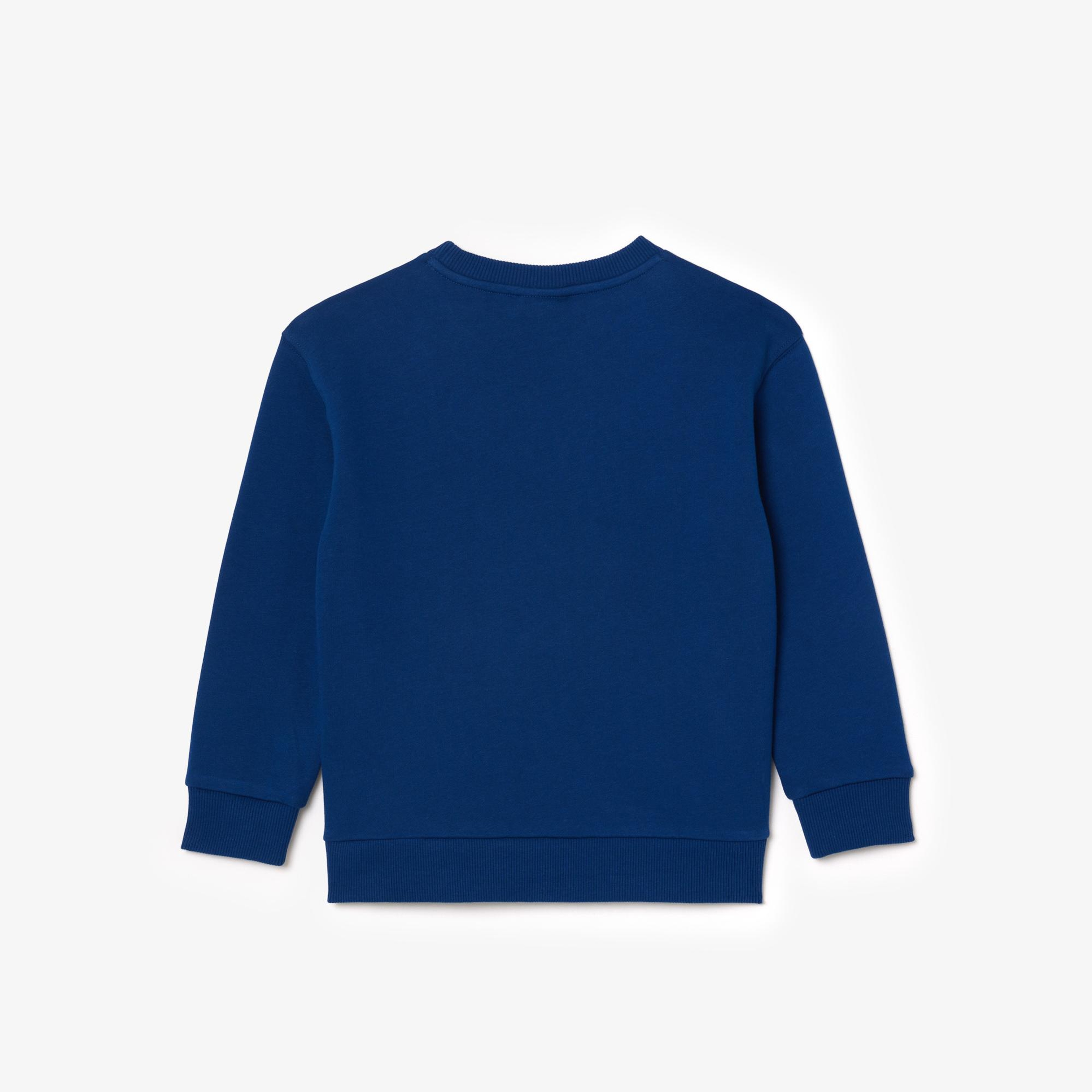 Lacoste Çocuk Bisiket Yaka Baskılı Lacivert Sweatshirt