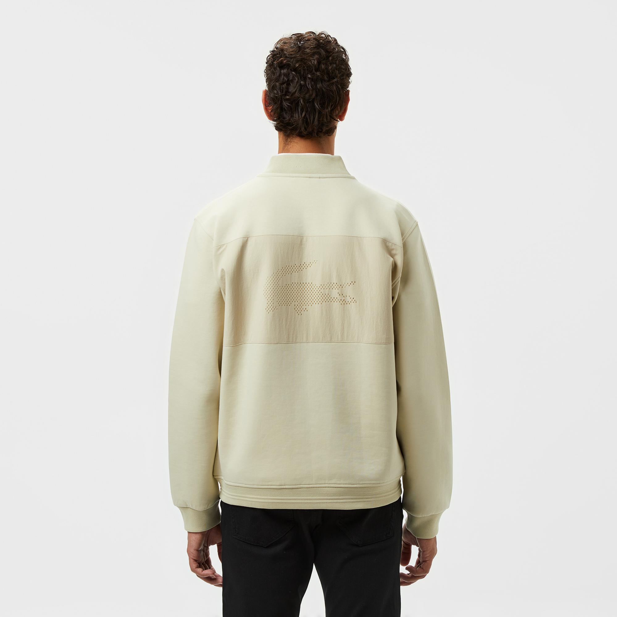 Lacoste Erkek Fermuarlı Bej Sweatshirt