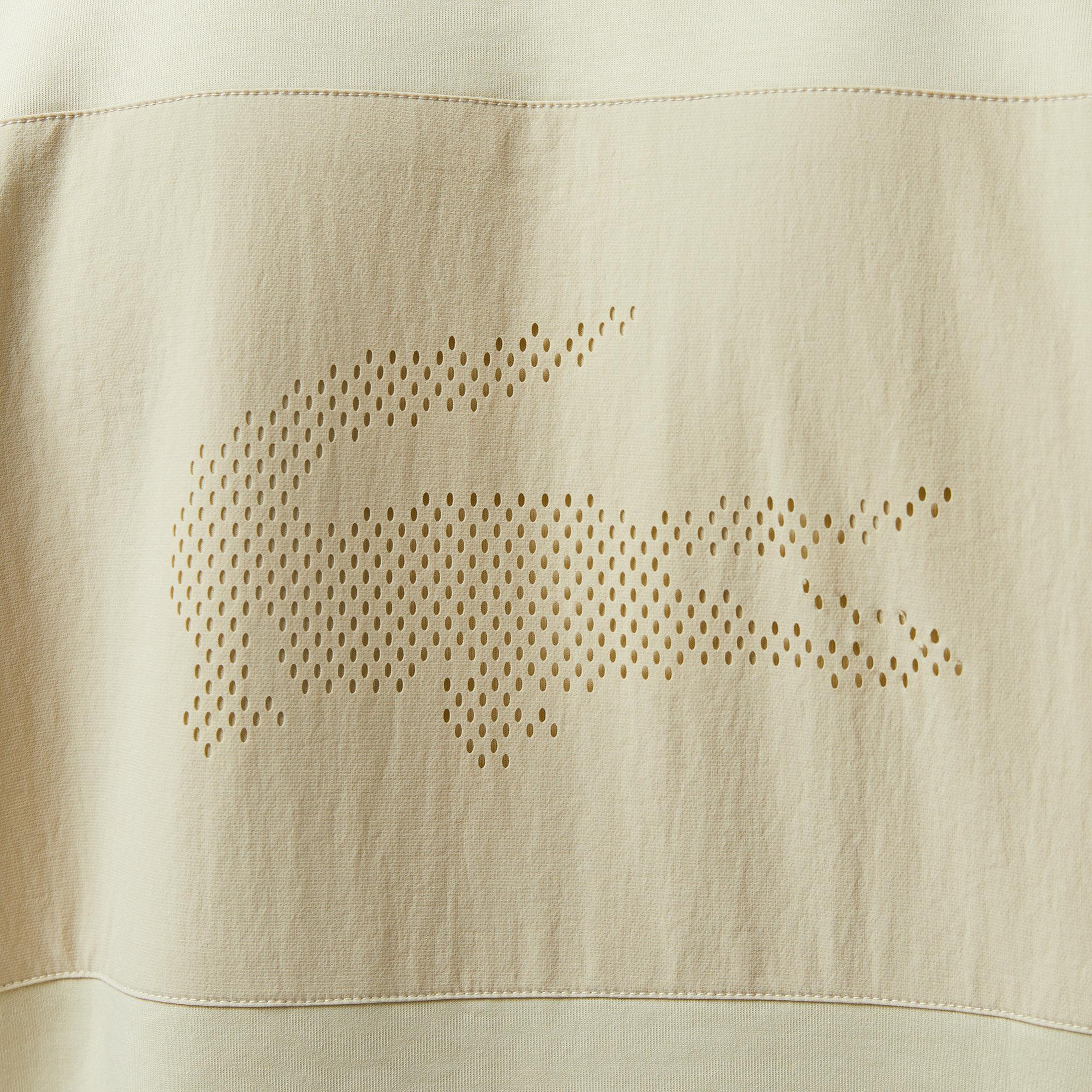 Lacoste Erkek Fermuarlı Bej Sweatshirt