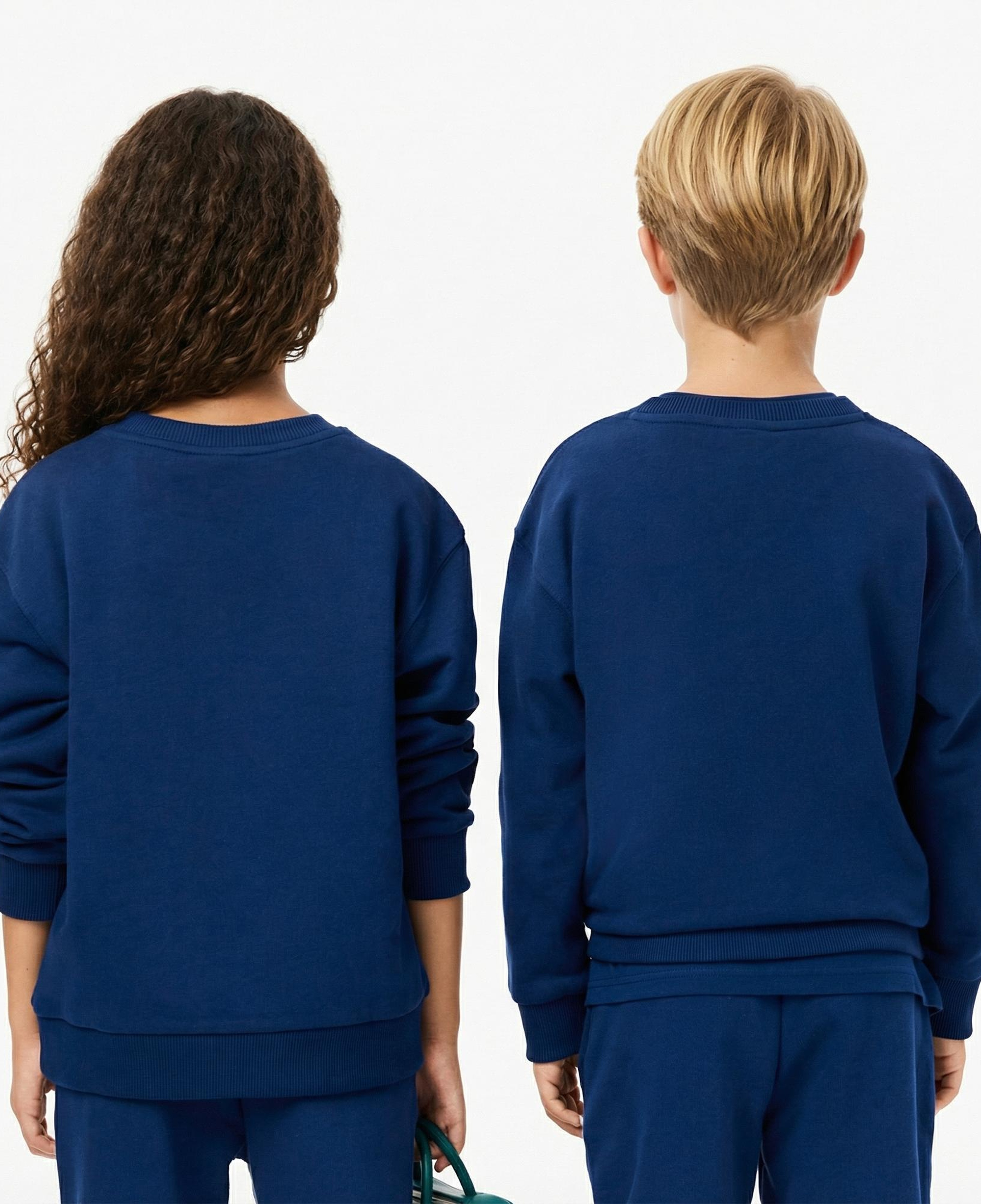 Lacoste Çocuk Bisiket Yaka Baskılı Lacivert Sweatshirt