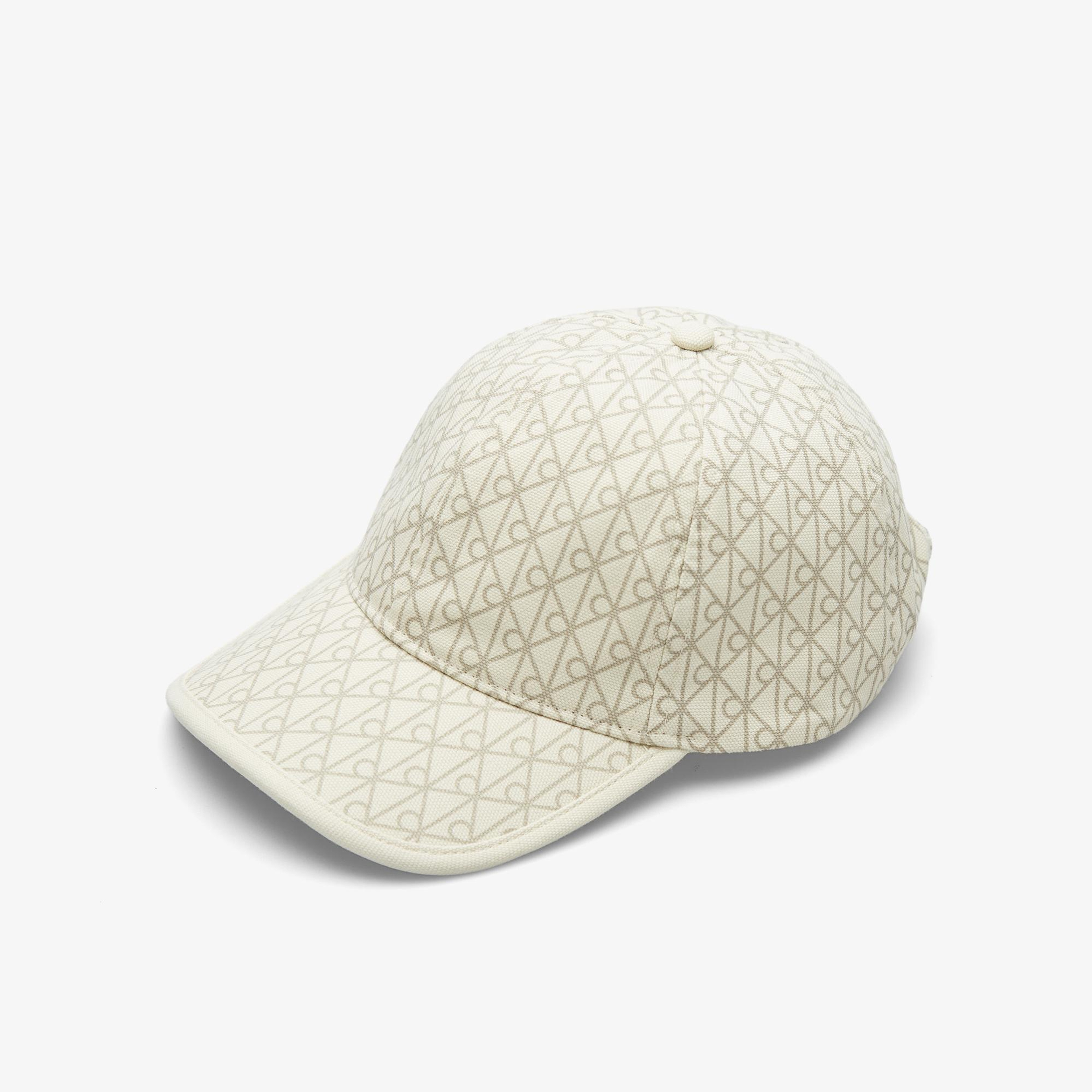 Calvin Klein Emblem Print Leather Patch Kadın Bej Şapka