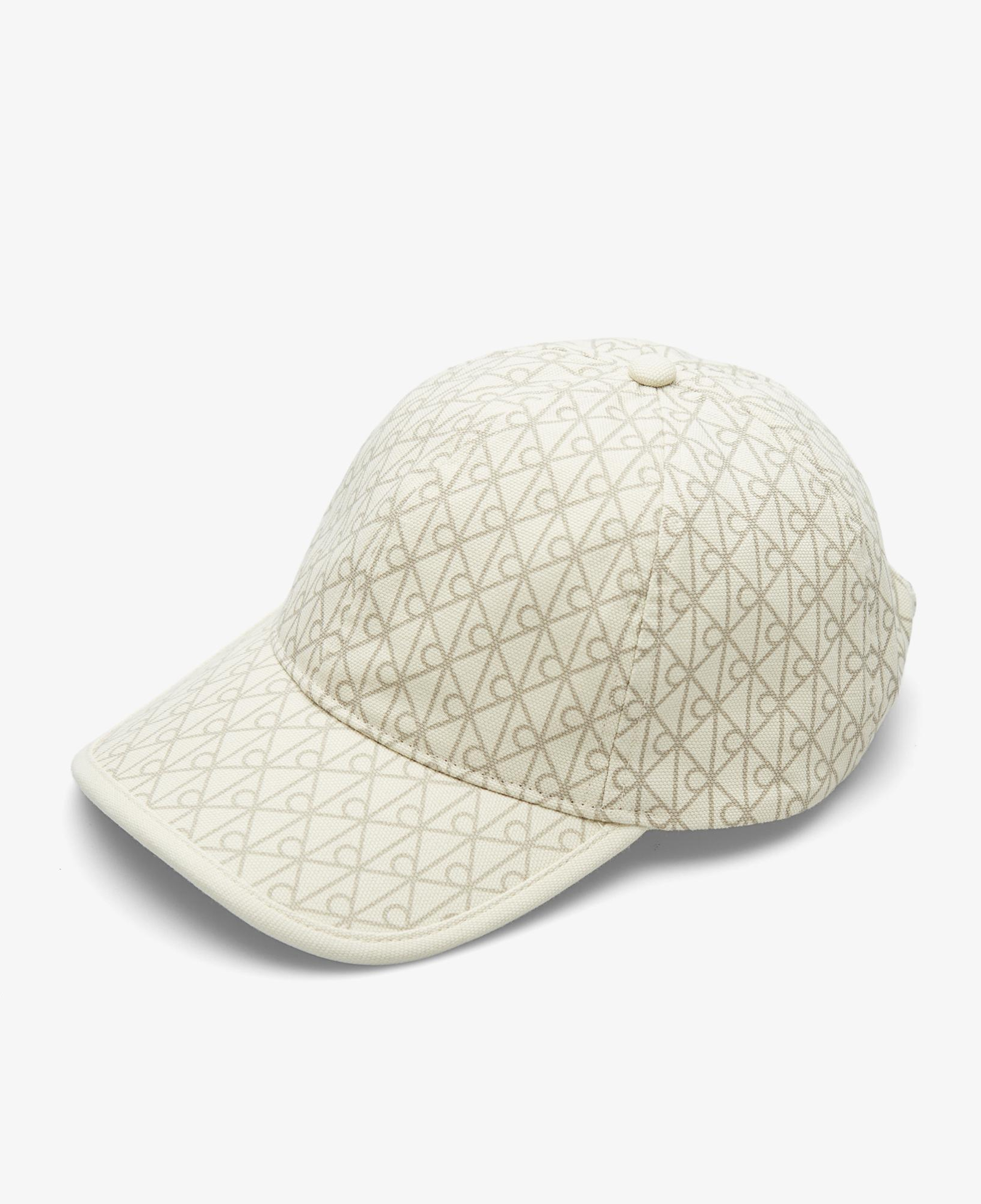 Calvin Klein Emblem Print Leather Patch Kadın Bej Şapka