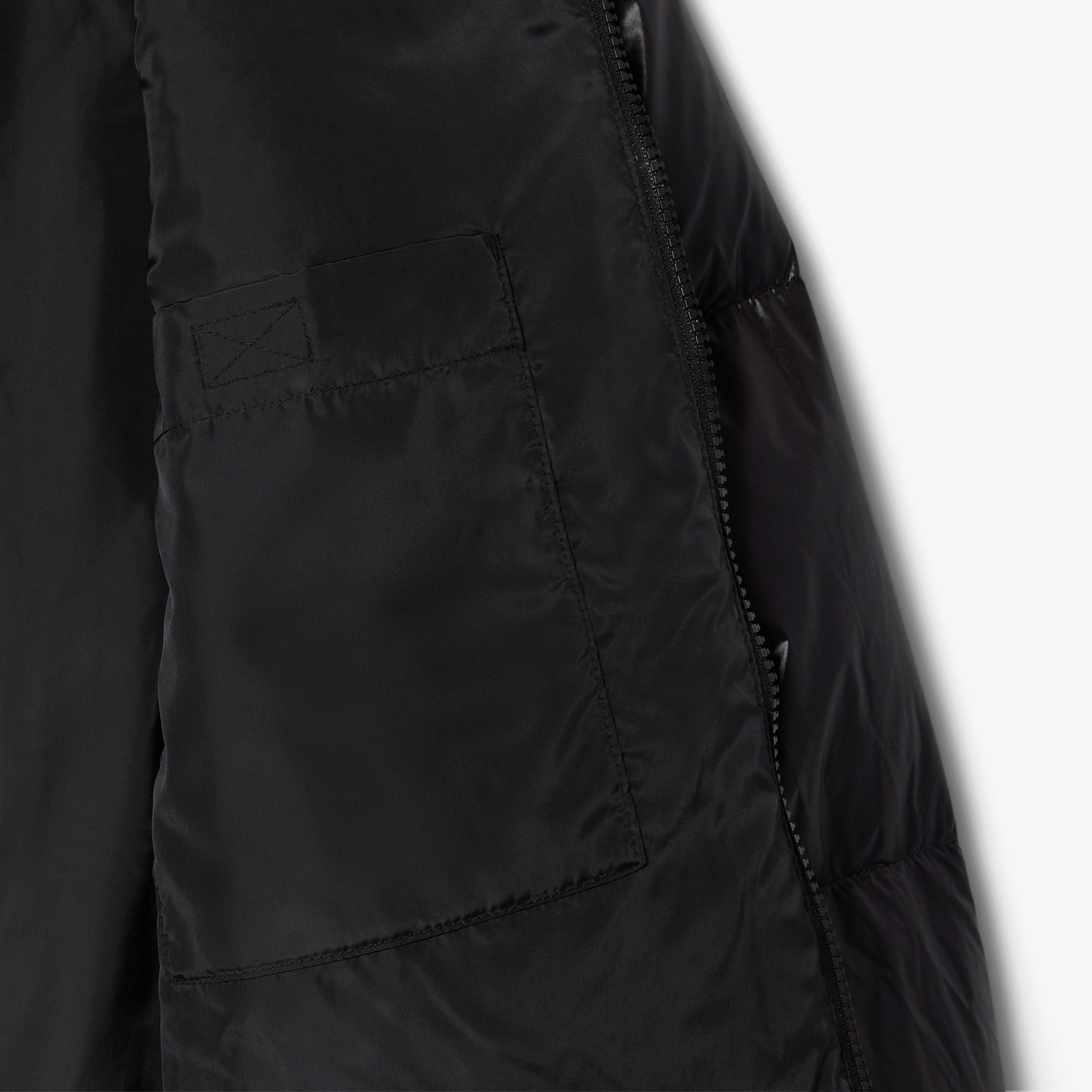 Lacoste Erkek Relaxed Fit Kapüşonlu Siyah Mont