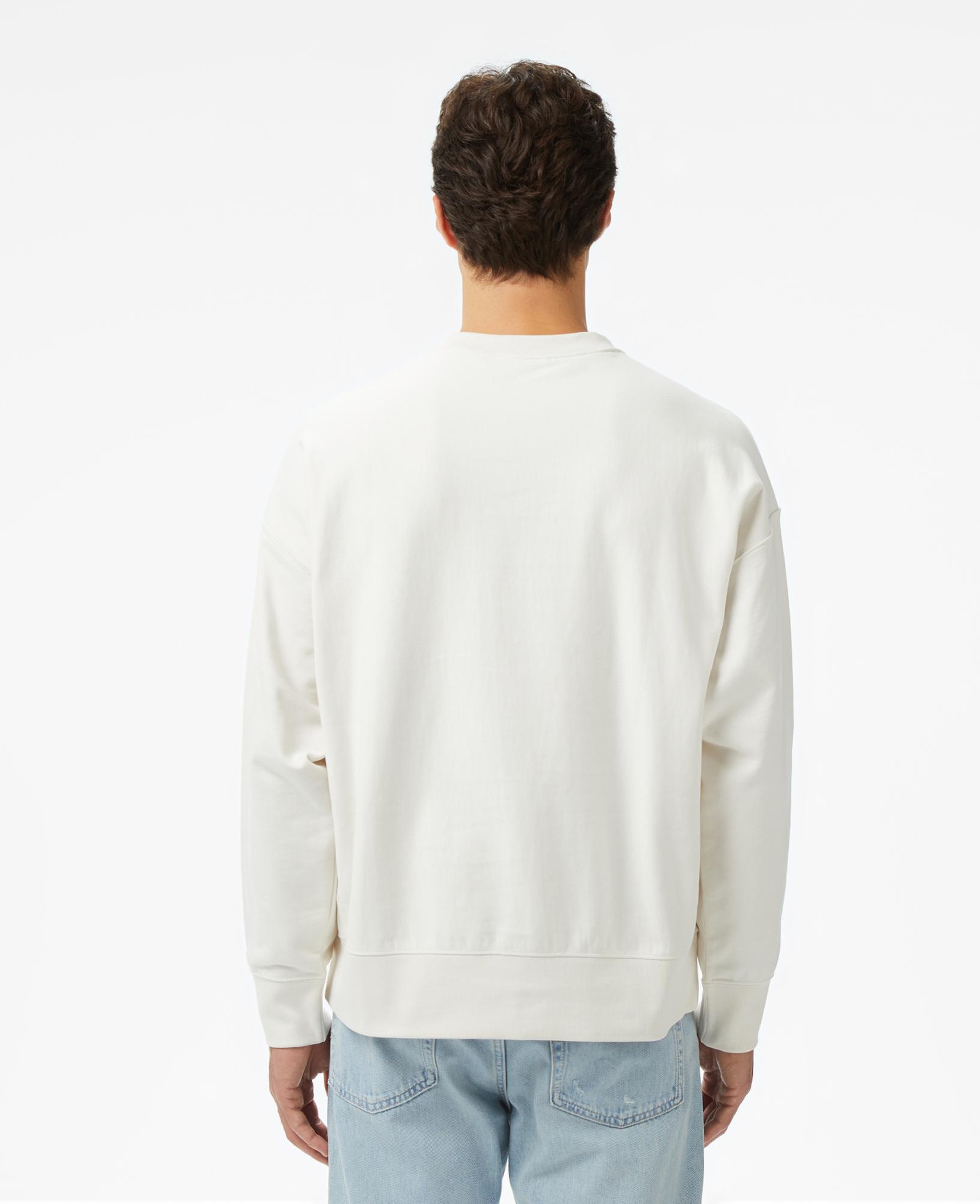 Calvin Klein Premium Terry Monogram Erkek Beyaz Sweatshirt