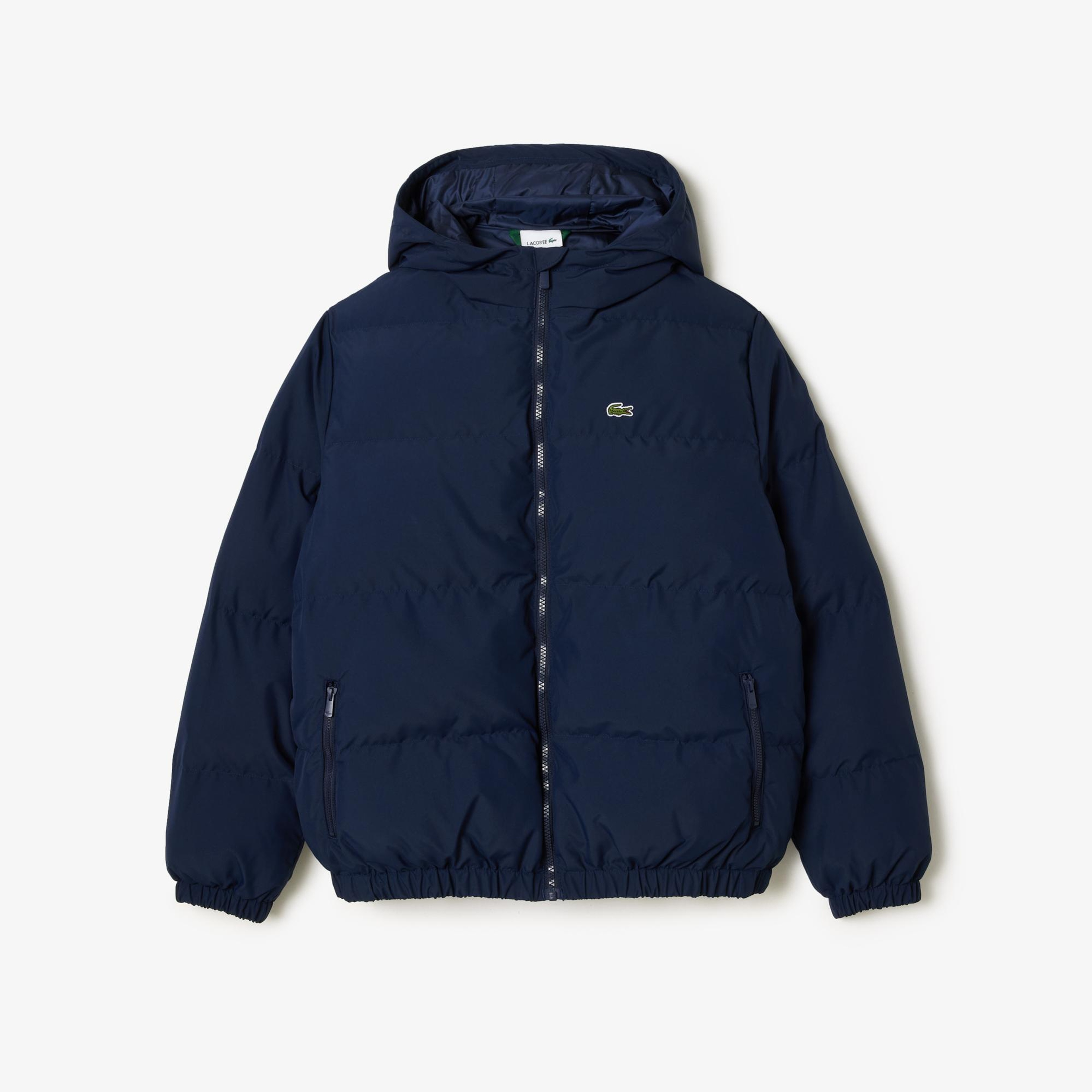 Lacoste Çocuk Kapüşonlu Lacivert Şişme Mont