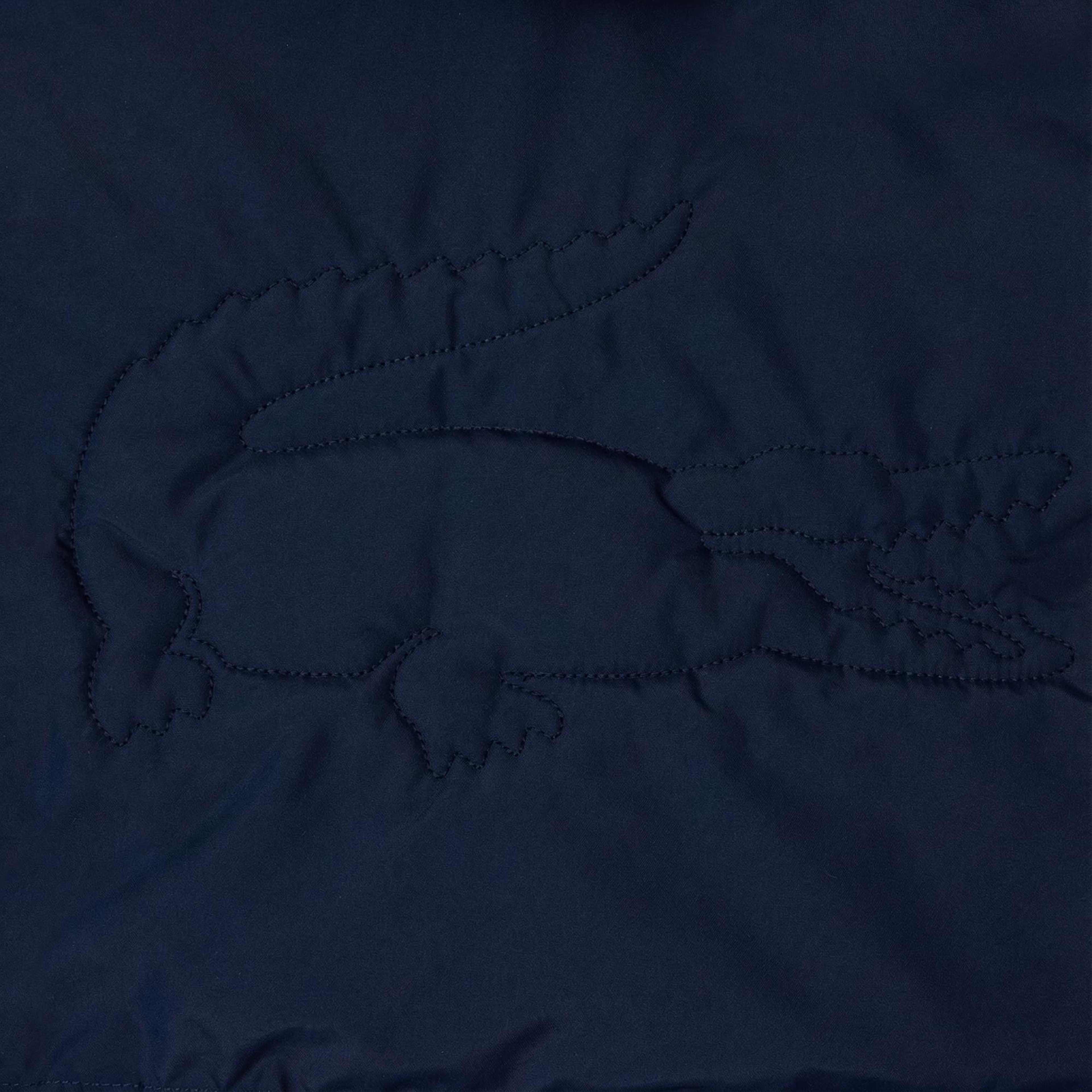 Lacoste Çocuk Kapüşonlu Lacivert Şişme Mont