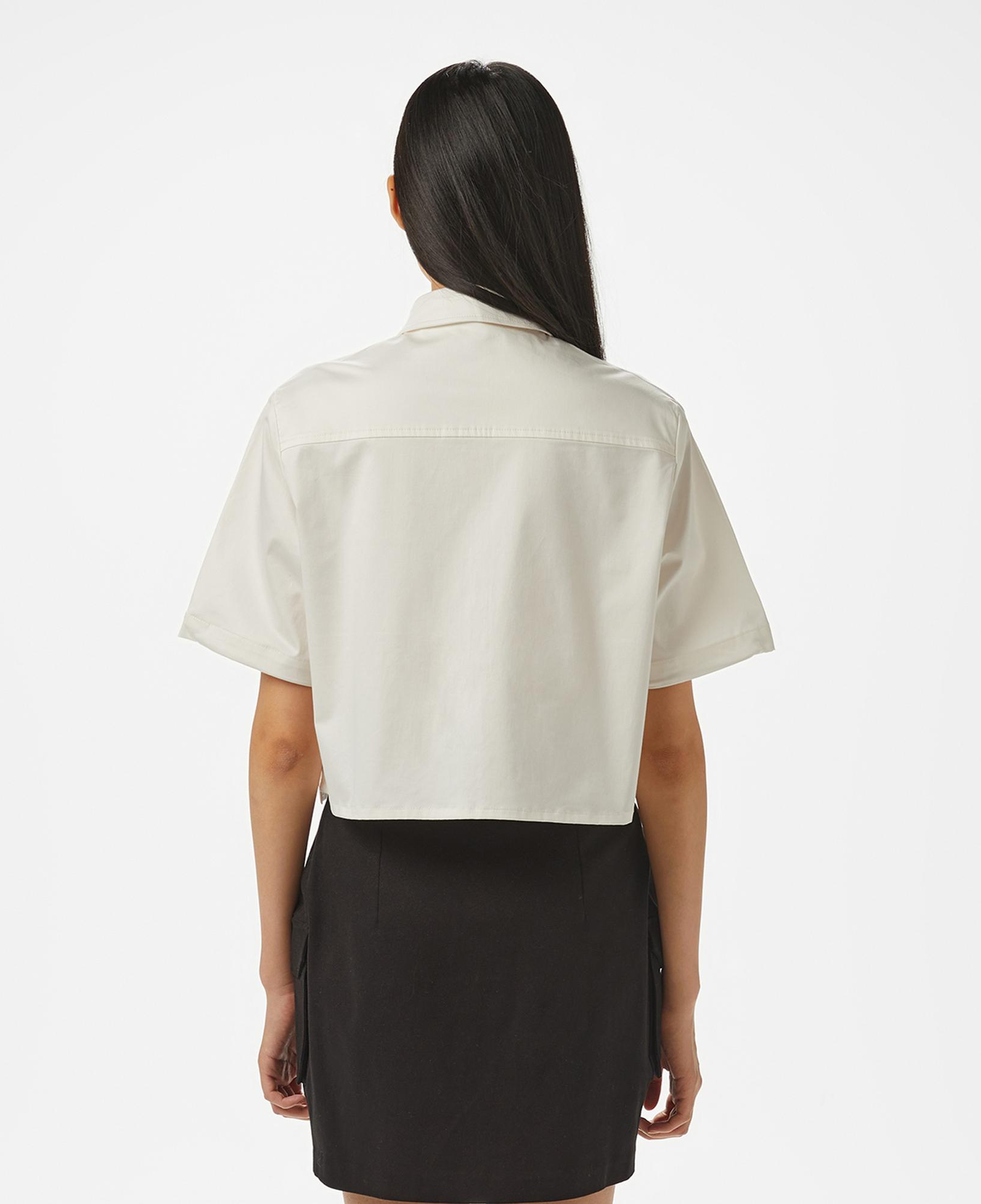 Lacoste Kadın Regular Fit Yarım Kol Krem Gömlek