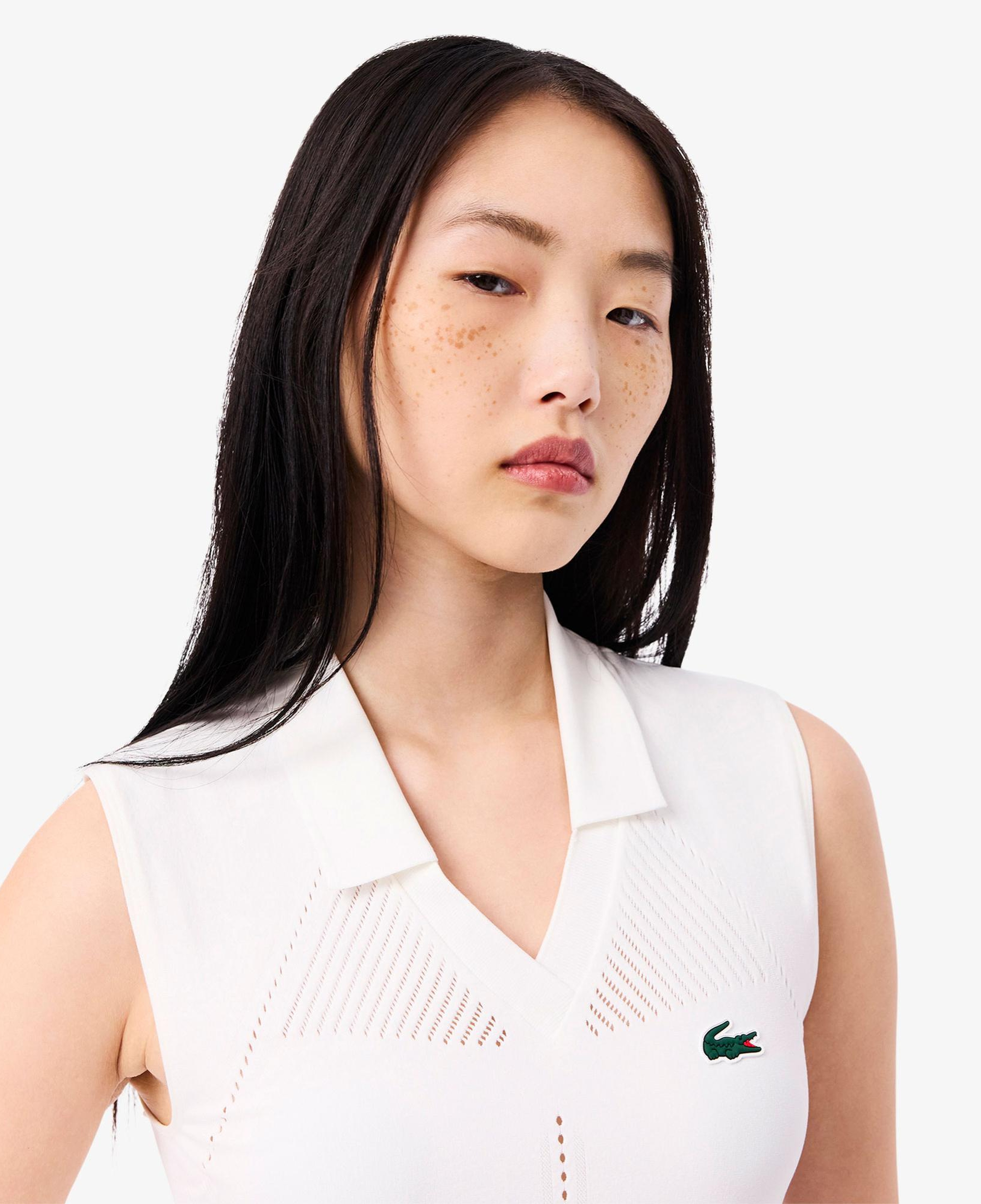 Lacoste Kadın Flare Fit Pileli Beyaz Etek