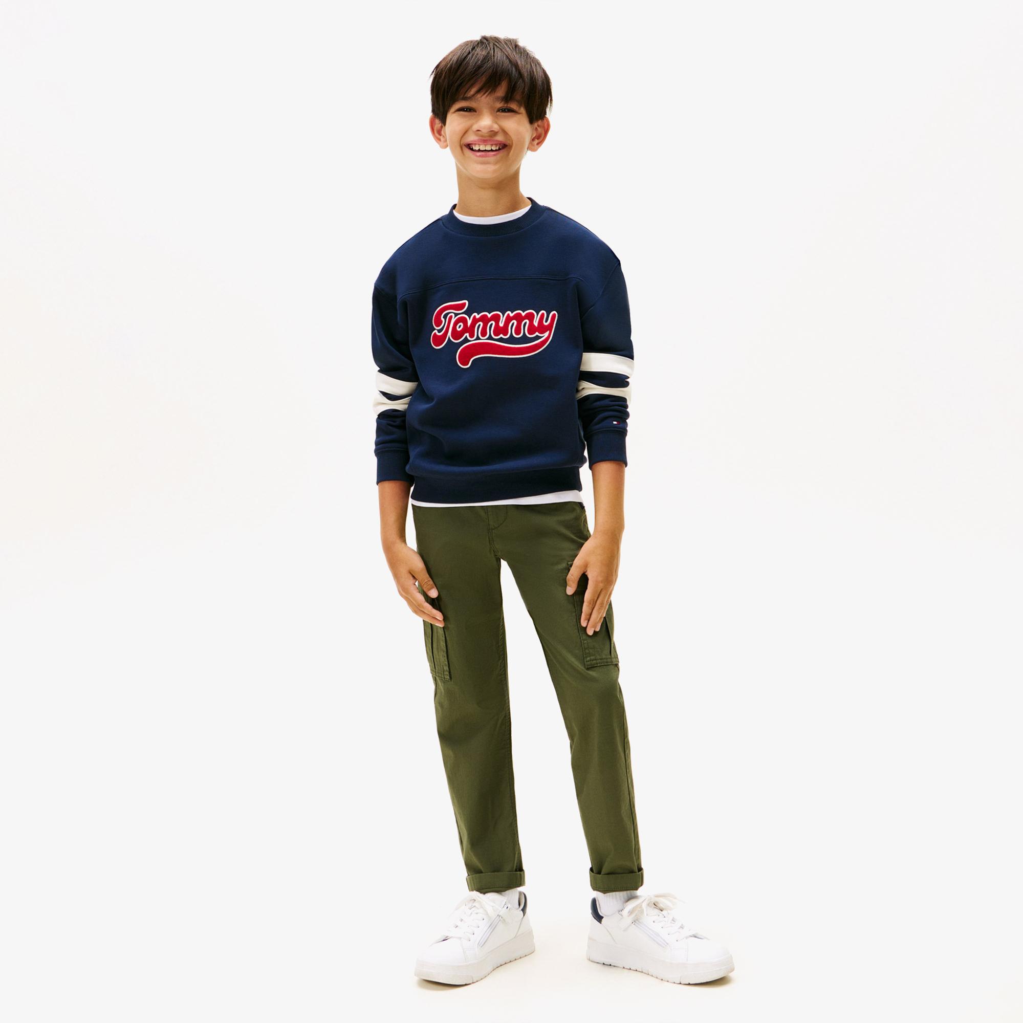 Tommy Hilfiger Varsity Çocuk Lacivert Sweatshirt
