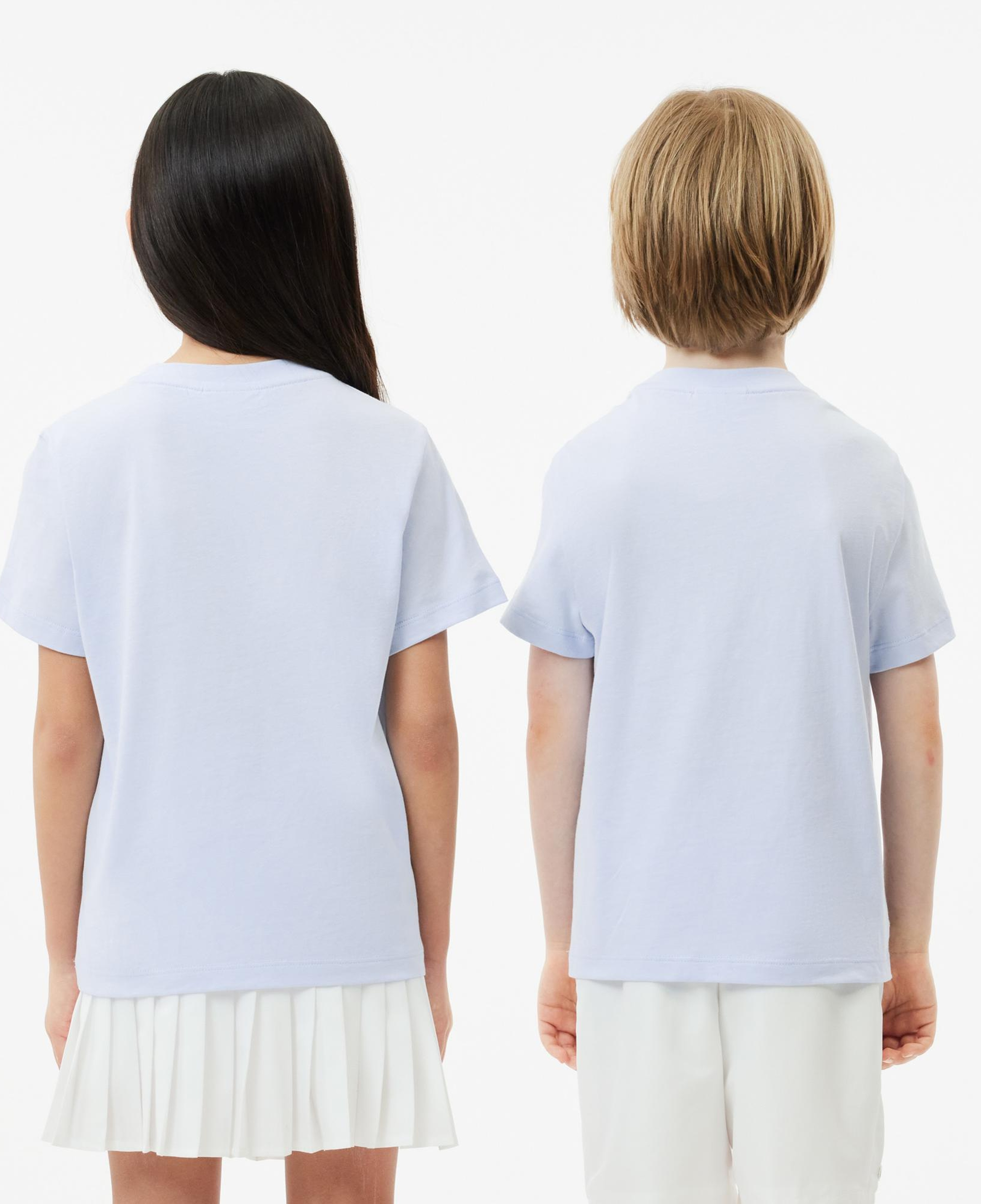 Lacoste Çocuk Bisiklet Yaka Baskılı Mavi T-Shirt