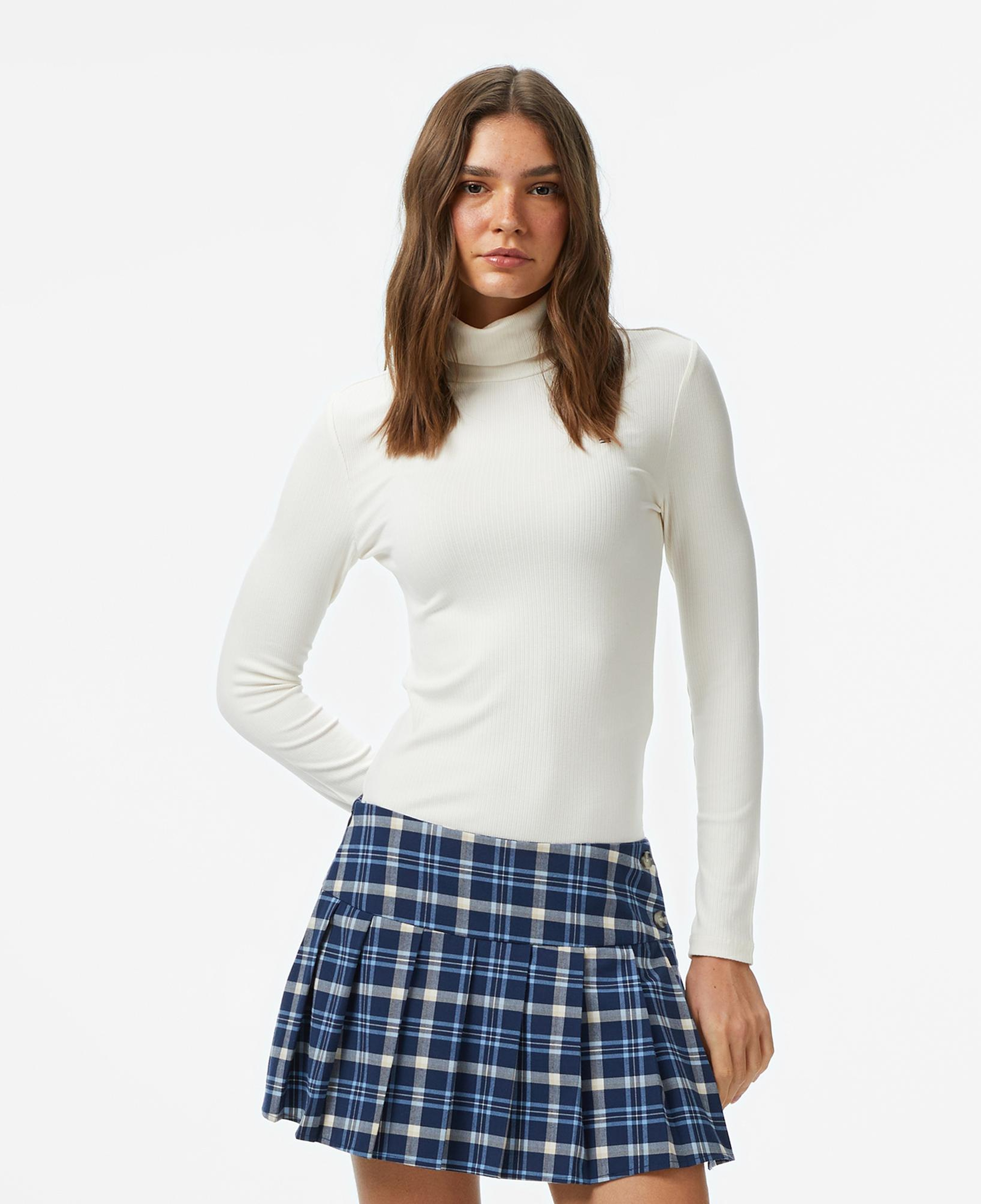 Tommy Hilfiger Slim 5X2 Roll Kadın Beyaz T-Shirt