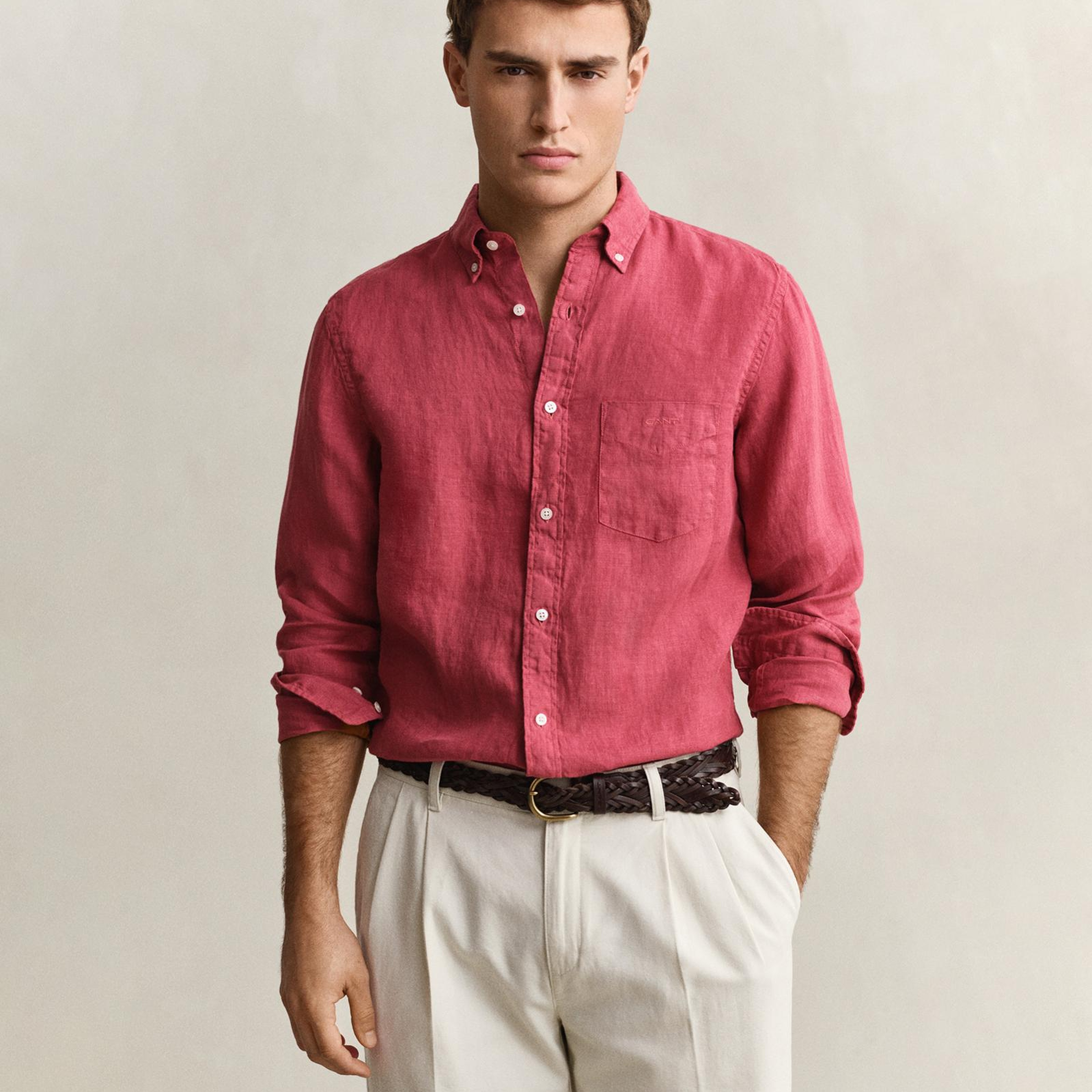 GANT Erkek Turuncu Regular Fit Gömlek