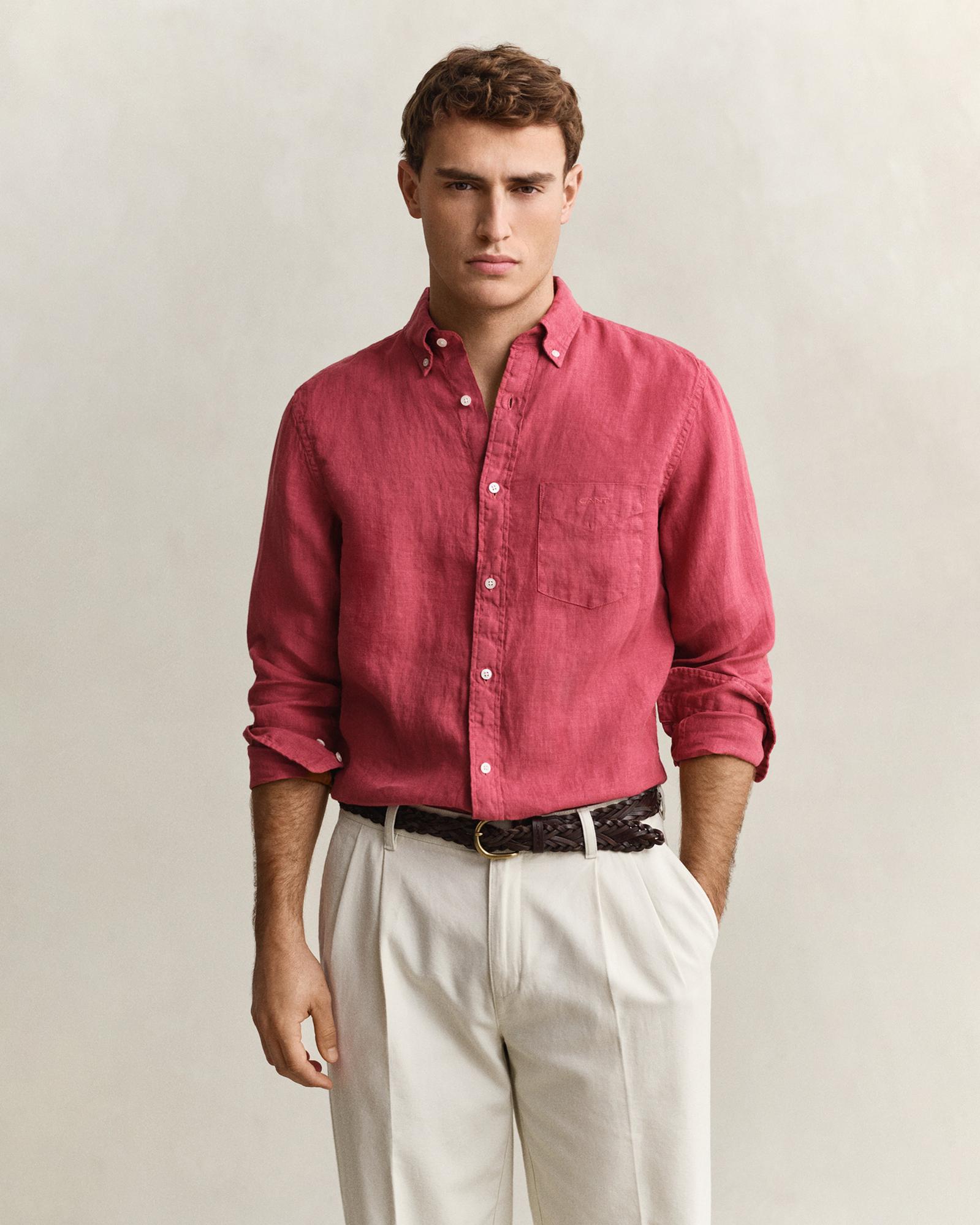 GANT Erkek Turuncu Regular Fit Gömlek